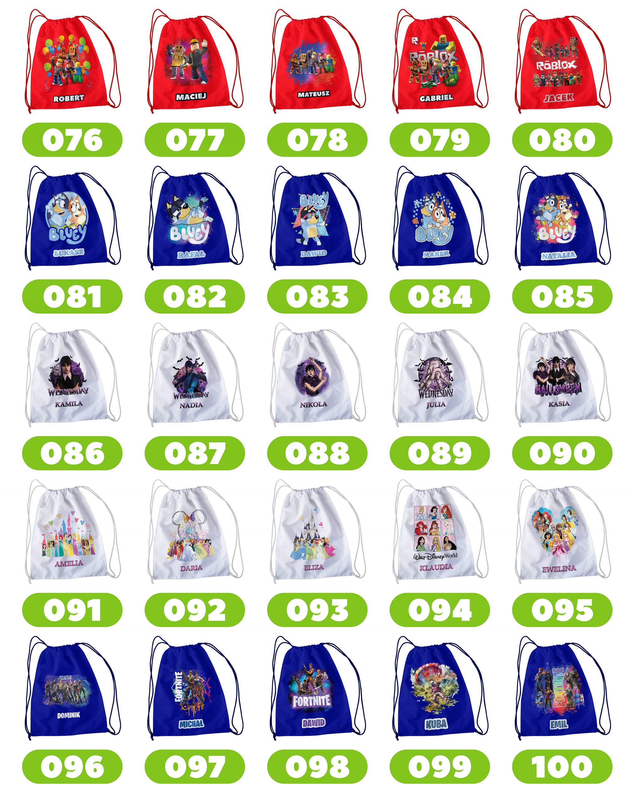 WOREK PLECAK SPORTOWY NA WF DLA DZIECI - SUPER ZINGS + IMIĘ! BAJKA THINGS