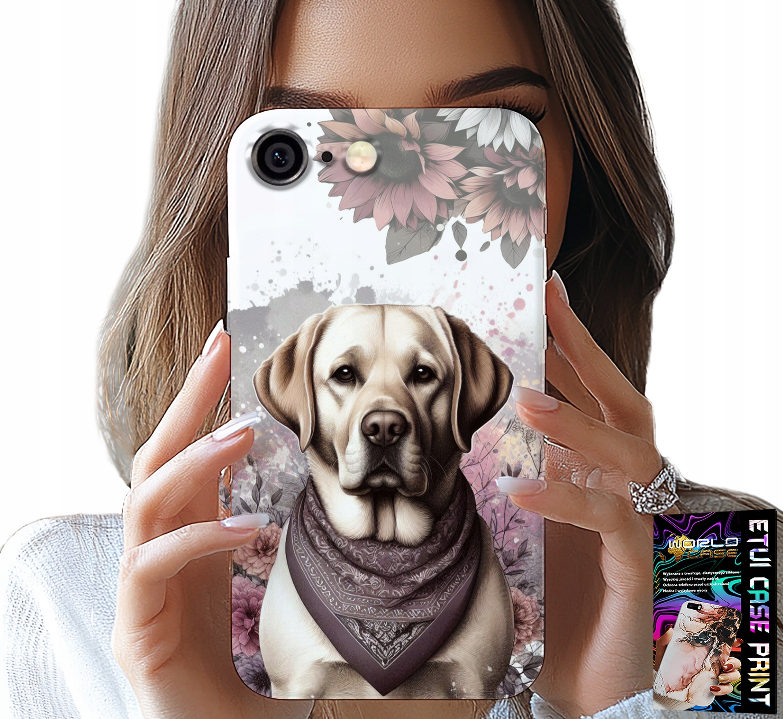 ETUI DO IPHONE ( 6 PLUS ) - PIESEK PIESKI HUSKY PSIE WZORY + SZKŁO