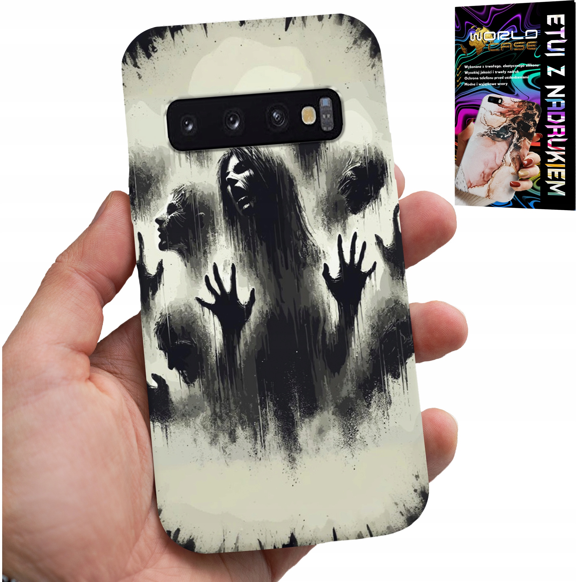 ETUI DO SAMSUNG GALAXY S10 - ŻYWE TRUPY THE WALKING DEAD ZOMBI +FOLIA