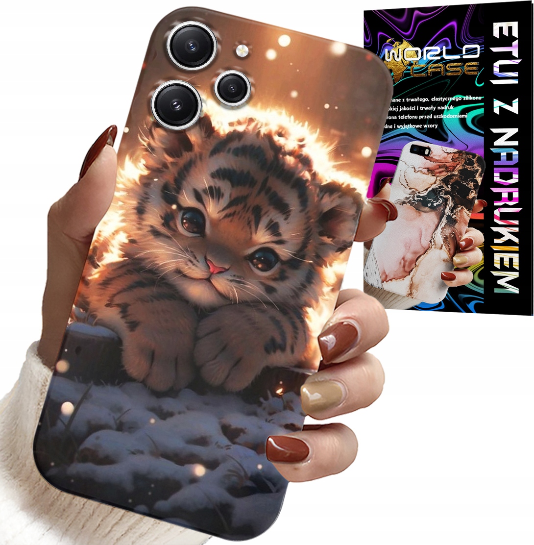 ETUI DO XIAOMI REDMI 12 4G - Z NADRUKIEM SŁODKI TYGRYSEK OBUDOWA CASE