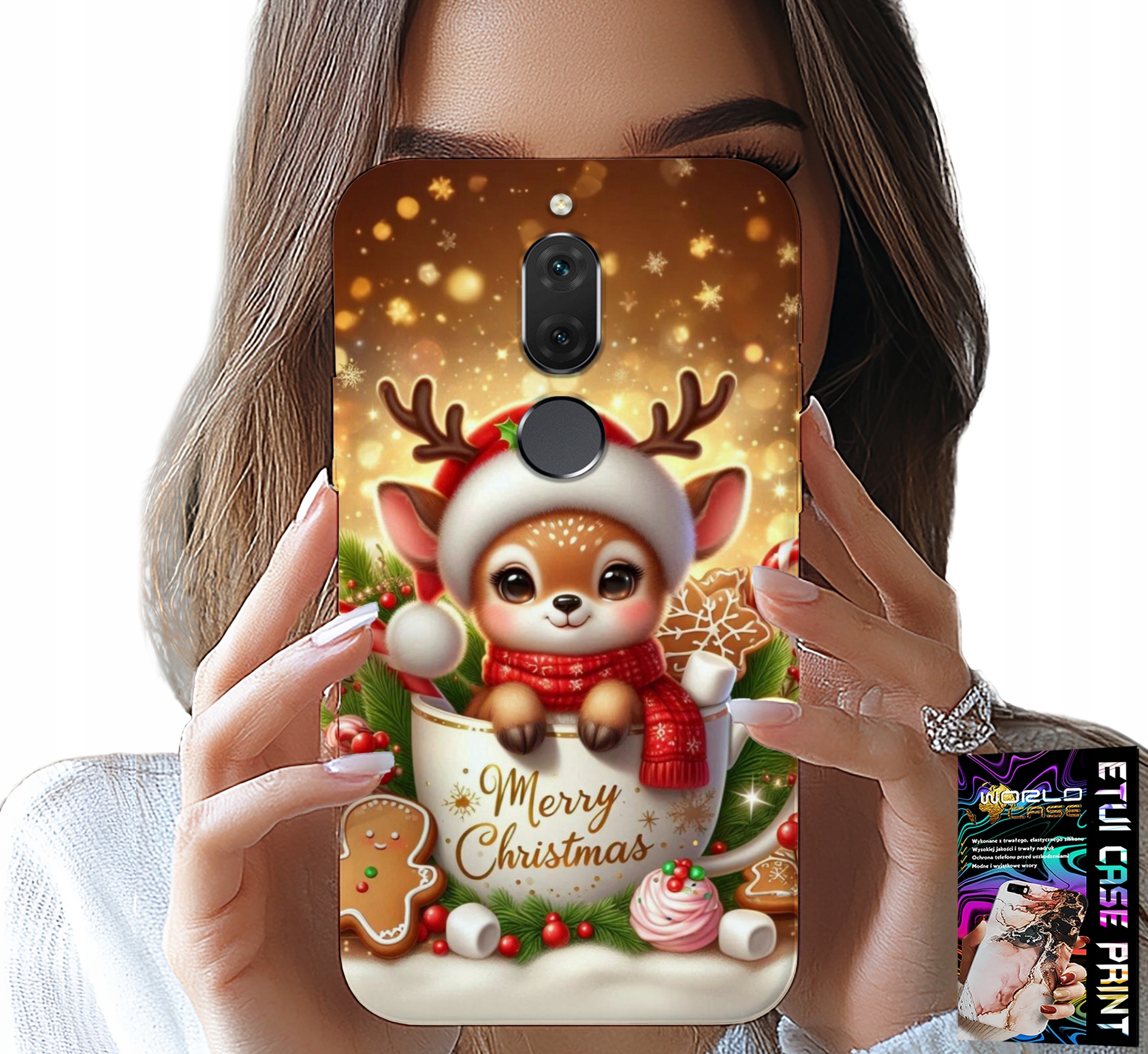 ETUI DO HUAWEI MATE 10 LITE - RENIFEREK SŁODKI RENIFER ŚWIĄTECZNE WZÓR