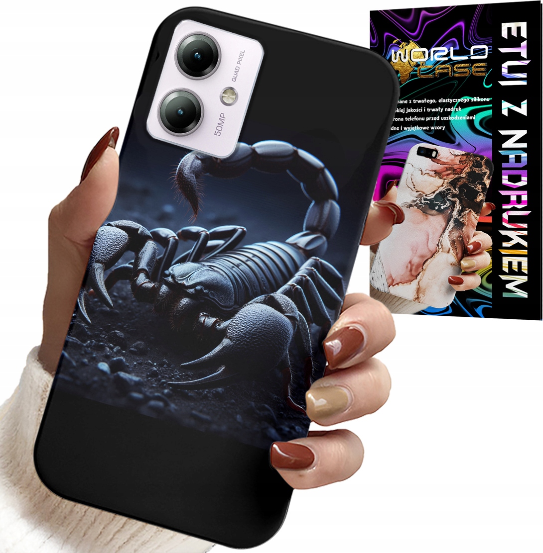 ETUI DO MOTOROLA MOTO G14 - SKORPION, SKORPIONY + FOLIA HYDROŻELOWA