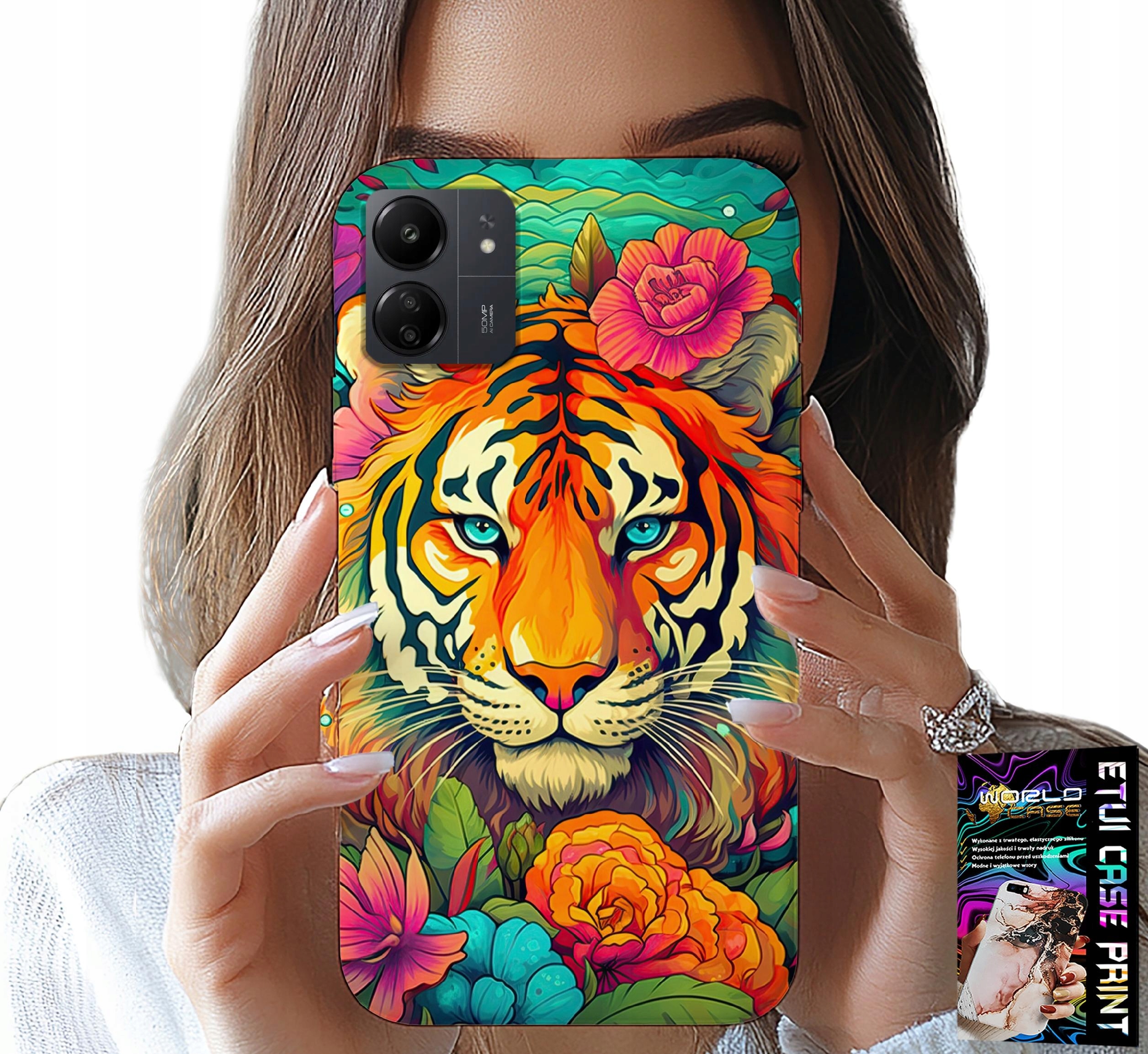 ETUI DO XIAOMI REDMI 13C 4G - ZWIERZĘCE WZORY TYGRYS TYGRYSEK CASE