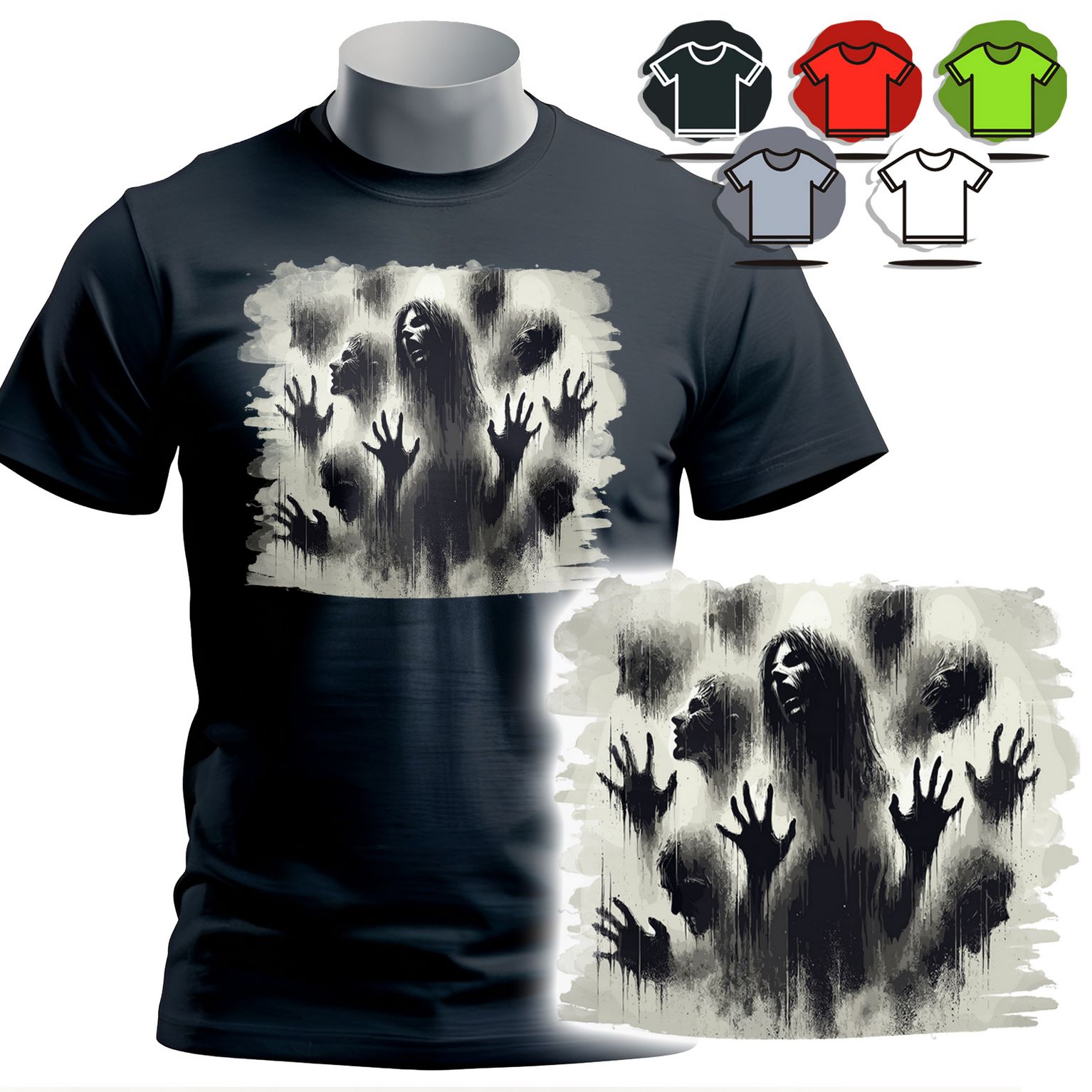 KOSZULKA T-SHIRT MĘSKI WZORY DO WYBORU - ZOMBIE - 3XL