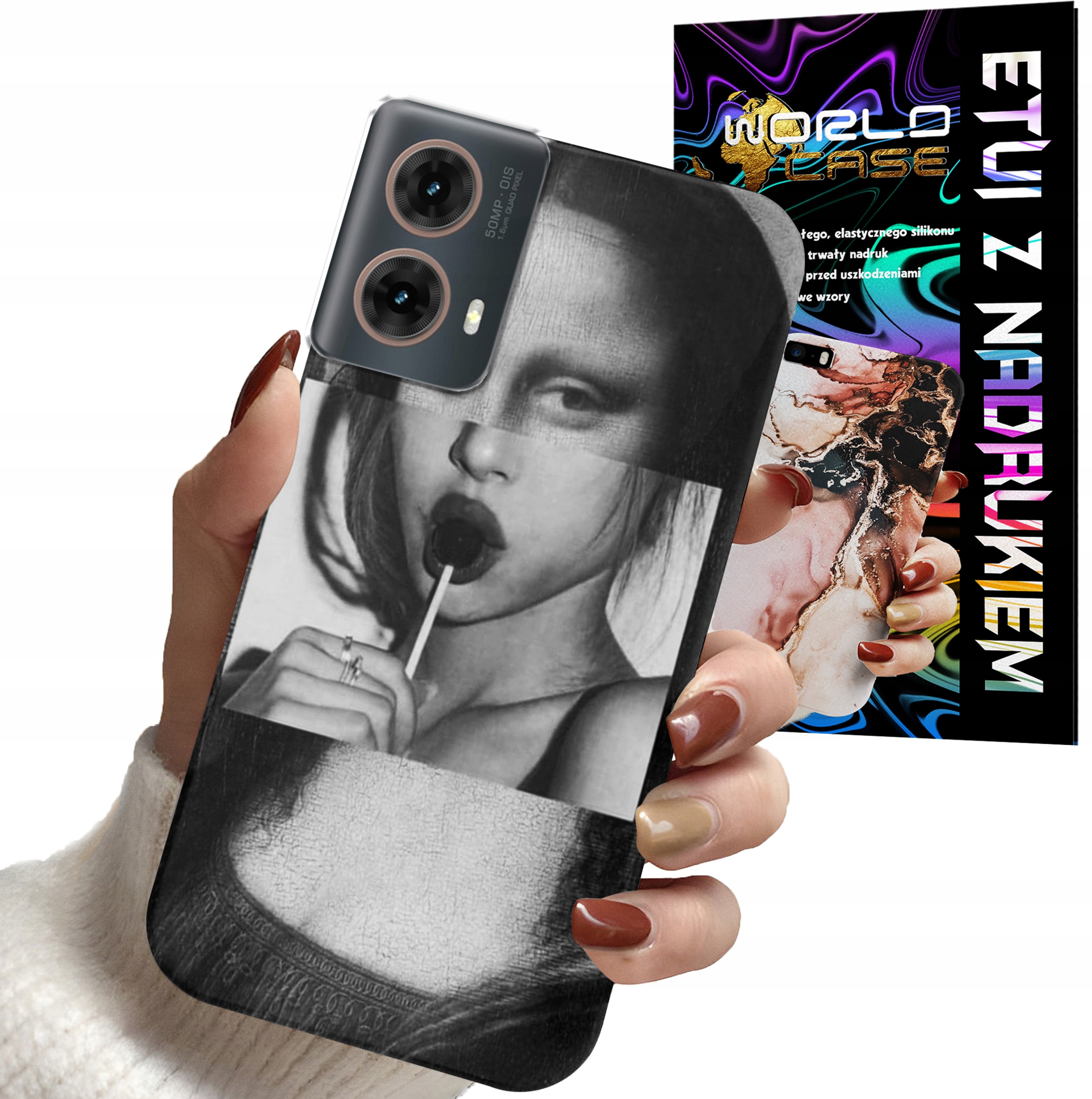 ETUI CASE DO MOTOROLA MOTO G85 5G - MONA LISA WZORY DLA KOBIET OBUDOWA