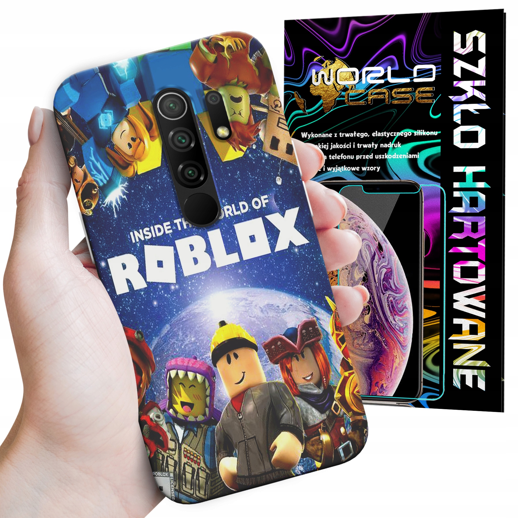 ETUI DO XIAOMI REDMI 9 - ROBLOX DZIECIECE WZORY SUPER MARIO + SZKŁO