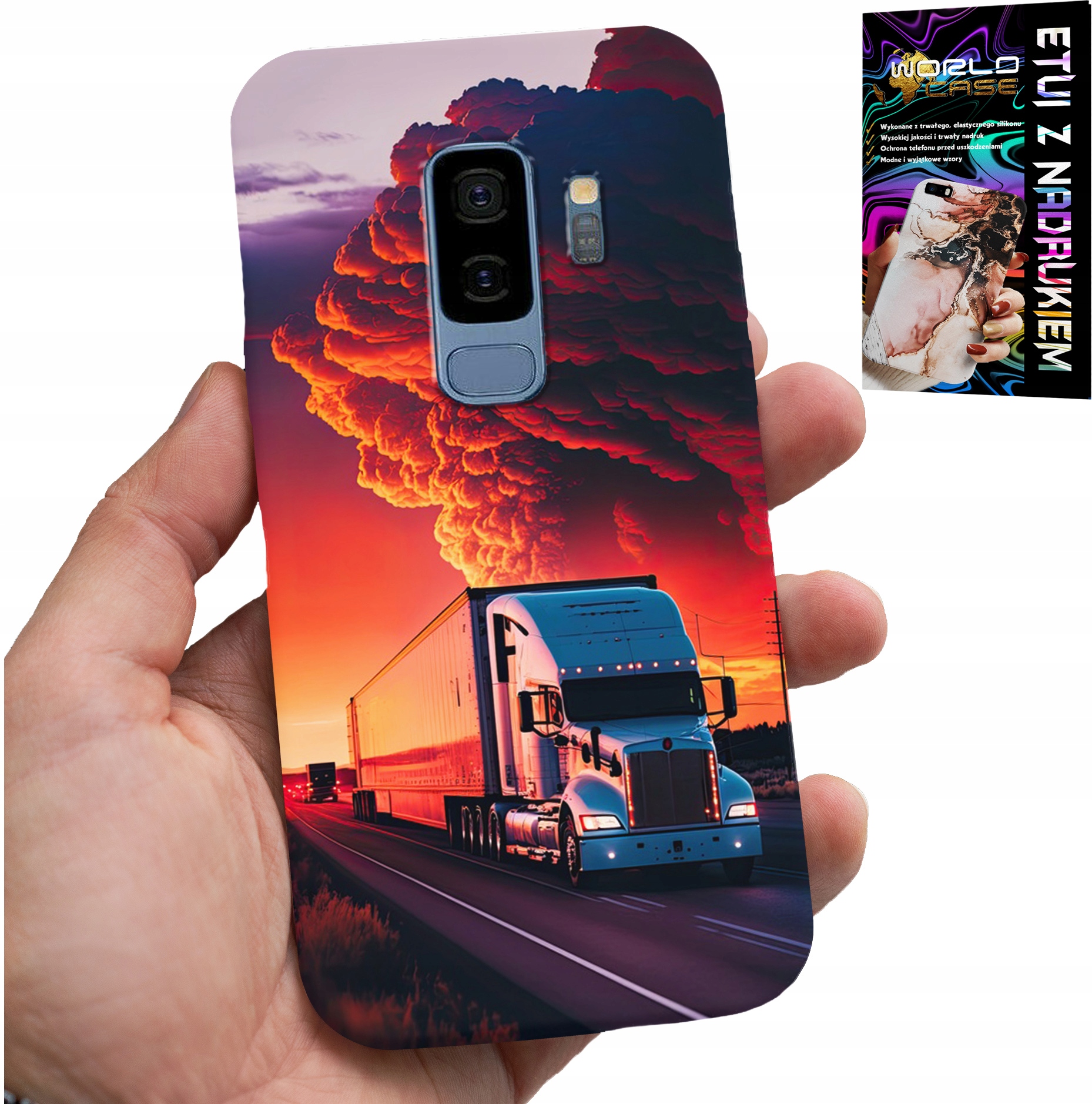 ETUI DO SAMSUNG GALAXY S9 PLUS - TIR CIĘŻARÓWKA CASE + FOLIA HYDROŻEL
