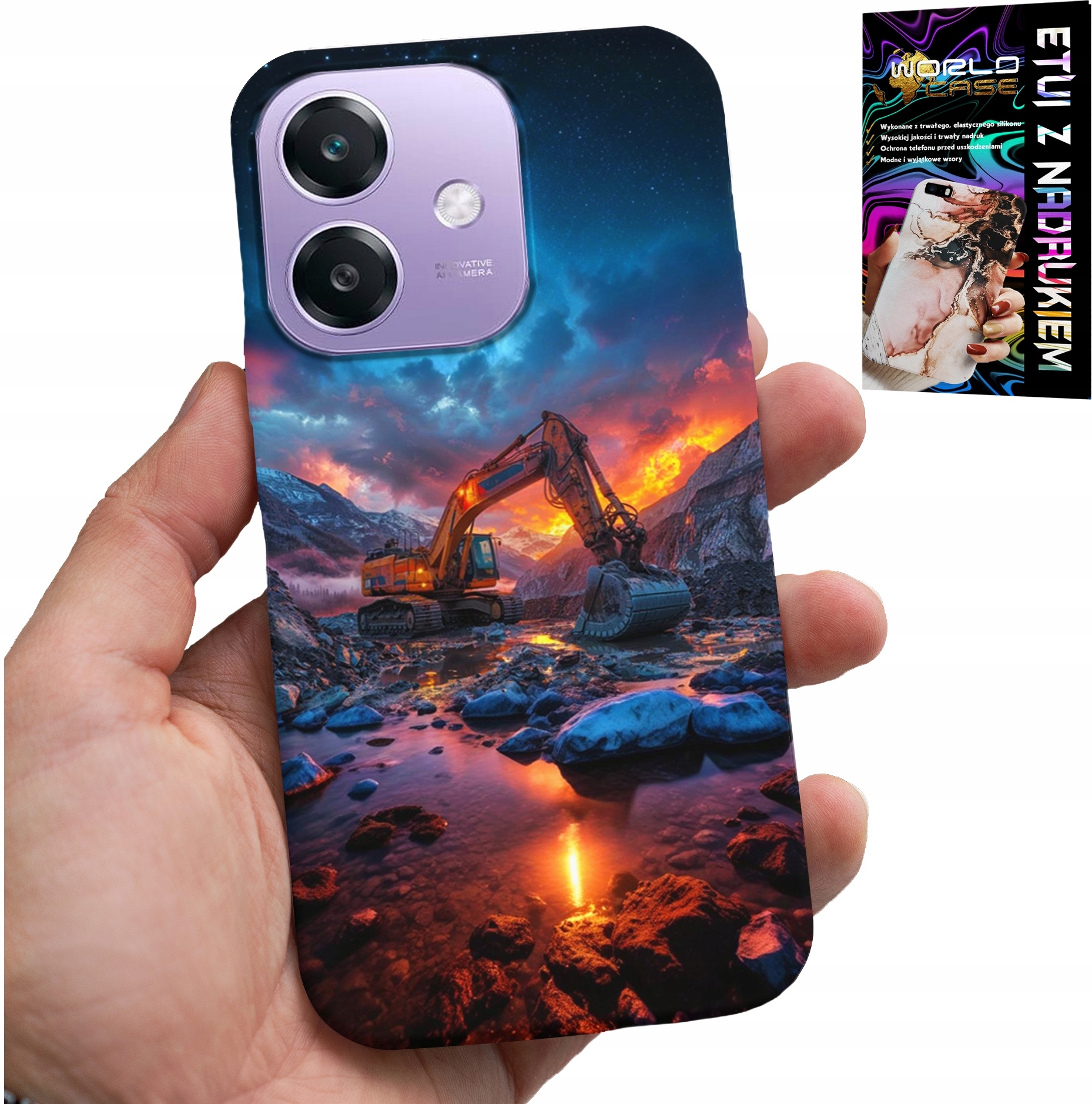 ETUI DO OPPO A40 / A40M - TRAKTOR CIĄGNIK ROLNICZY FARMA UPRAWA