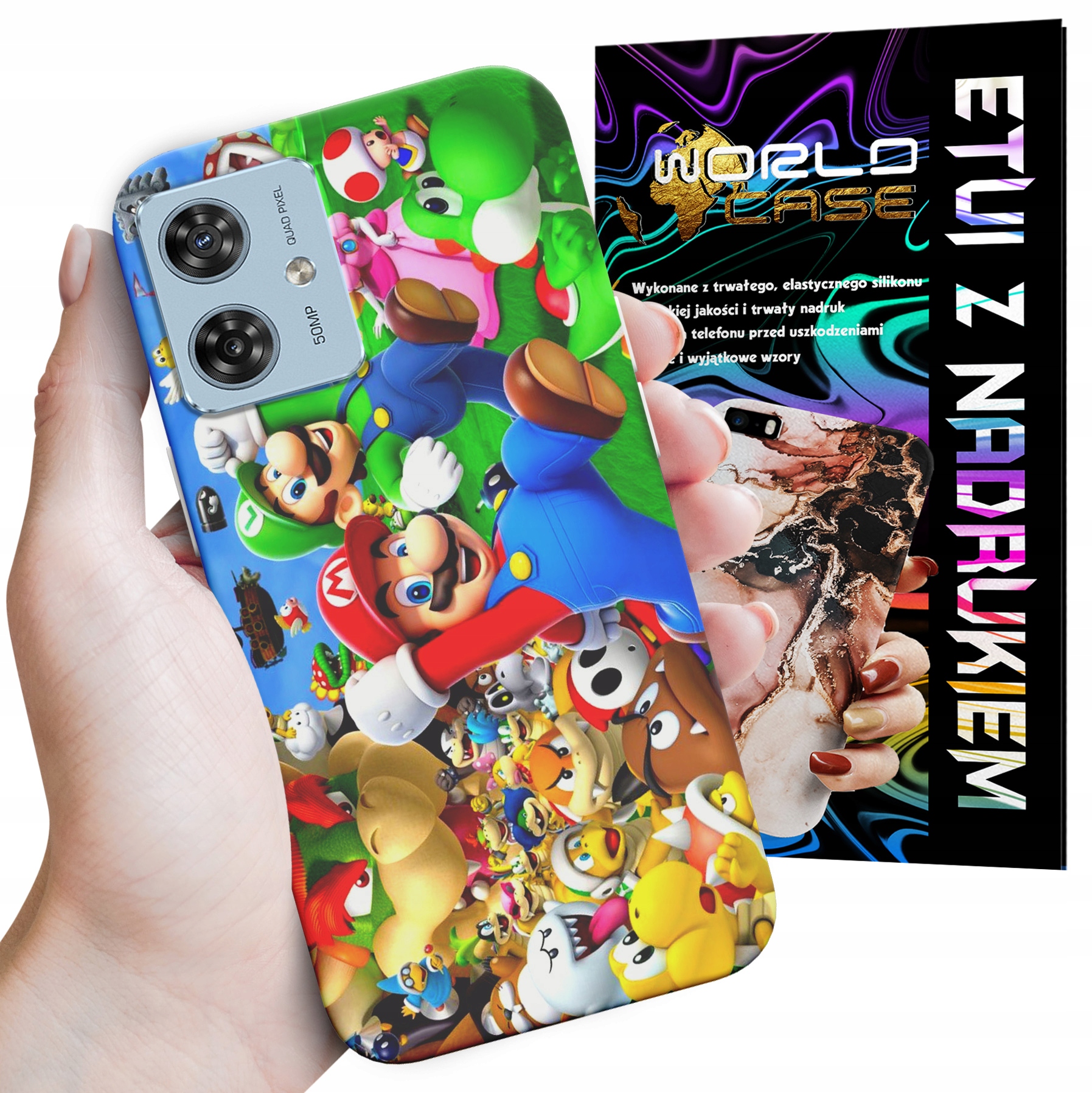 ETUI CASE DO MOTOROLA MOTO G54 5G - SUPER MARIO BROS BAJKI WZORY WYBÓR