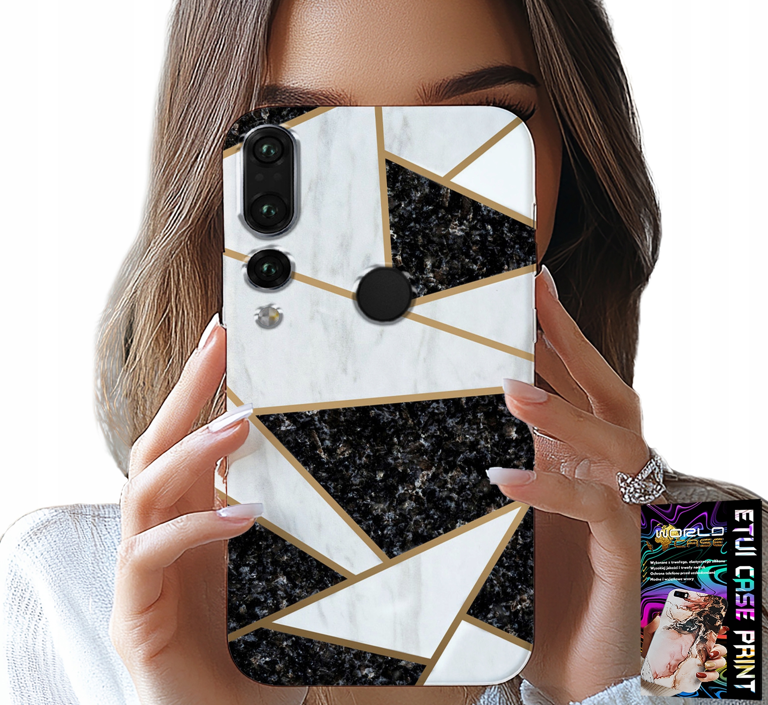 ETUI DO HUAWEI P20 PRO - ELEGANCKIE MODNE WZORY CASE + SZKŁO