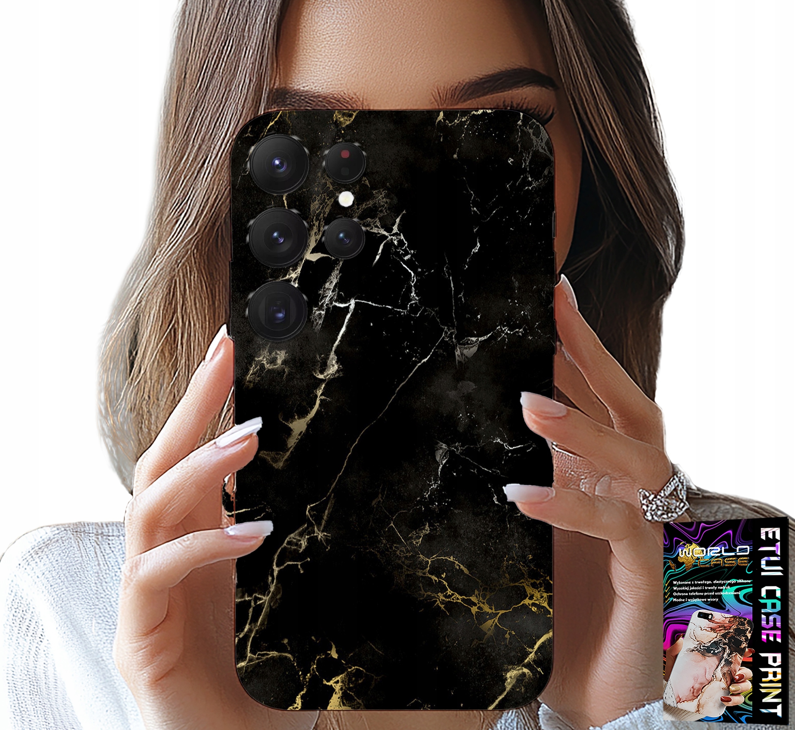 ETUI DO SAMSUNG GALAXY S22 Ultra - KAMIENNE ELEGANCKIE WZORY FUTERAŁ CASE