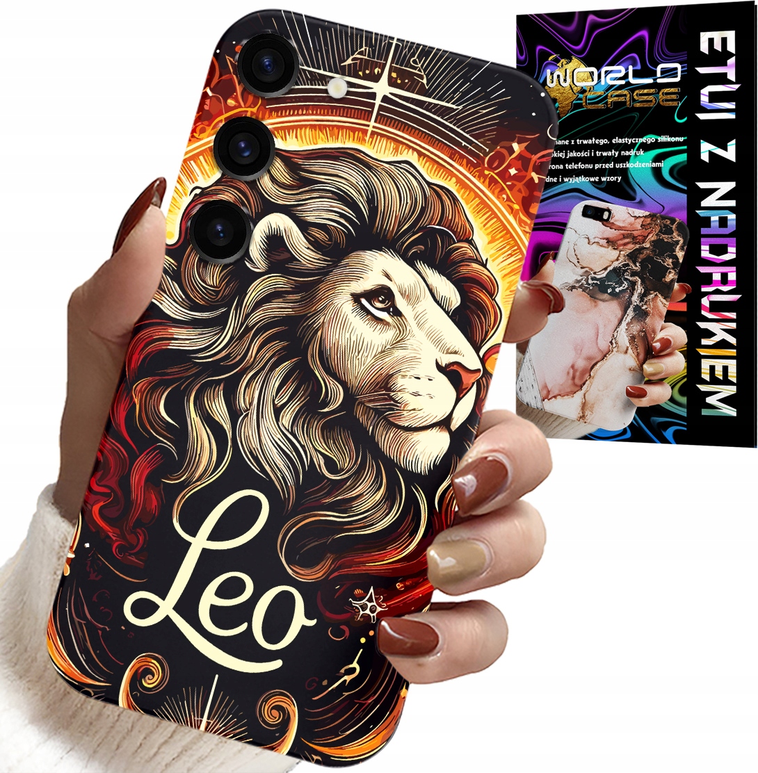 ETUI DO SAMSUNG GALAXY S23 PLUS - LEW, ZNAK ZODIAKU ASTRONOMIA + SZKŁO