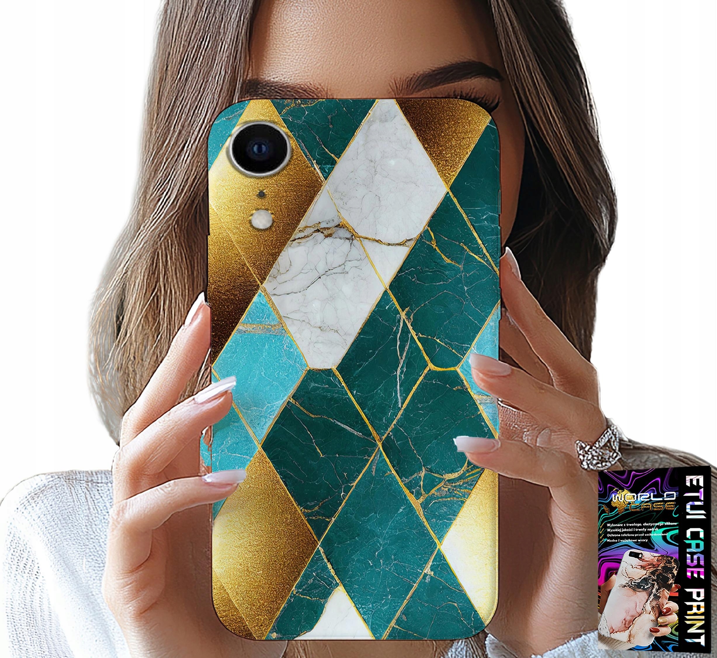 ETUI DO IPHONE XR - ELEGANCKIE MODNE WZORY CASE + FOLIA
