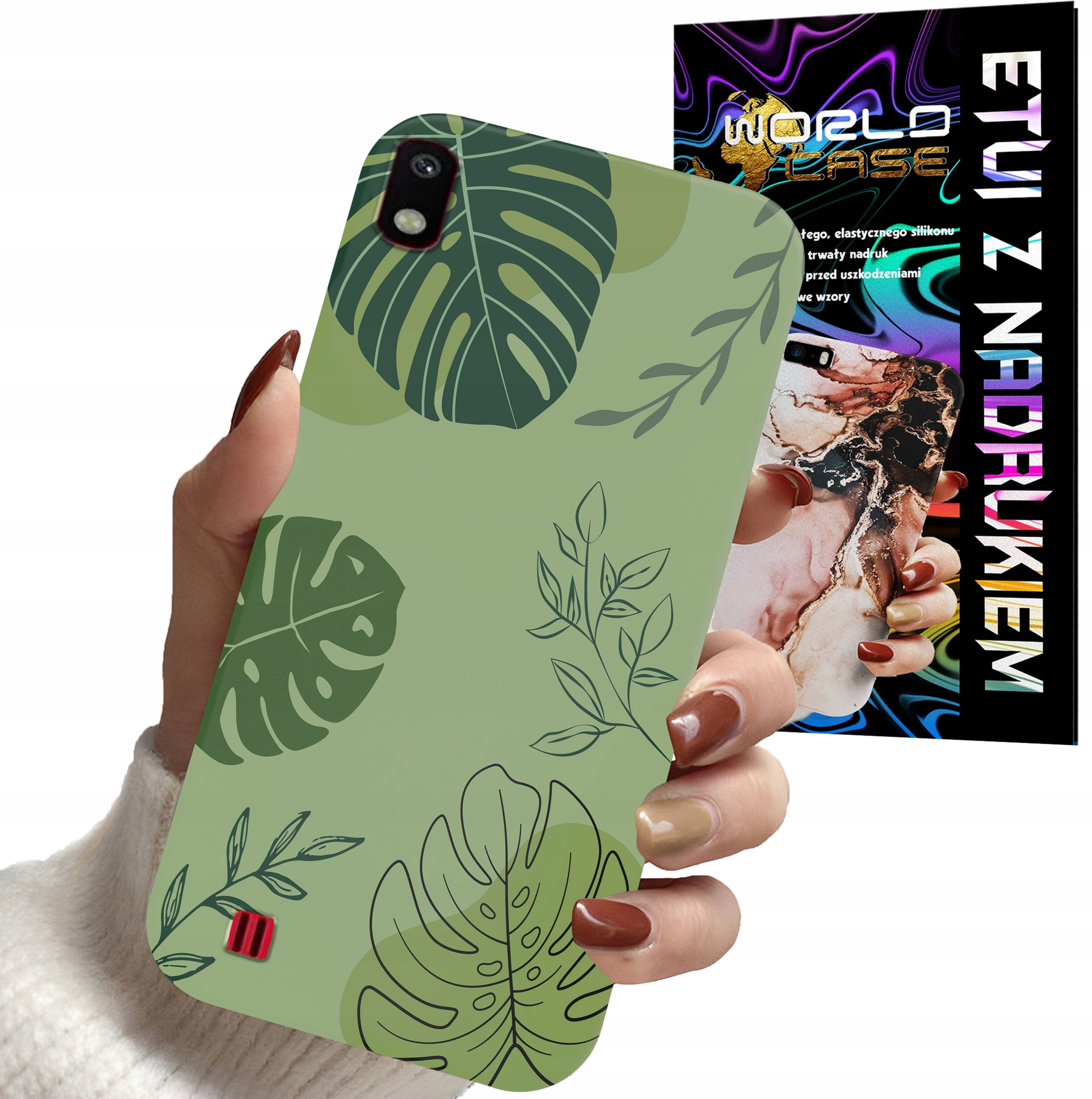 ETUI CASE DO SAMSUNG A10 - LIŚCIE WZORY DLA KOBIET KWIATY RÓŻE