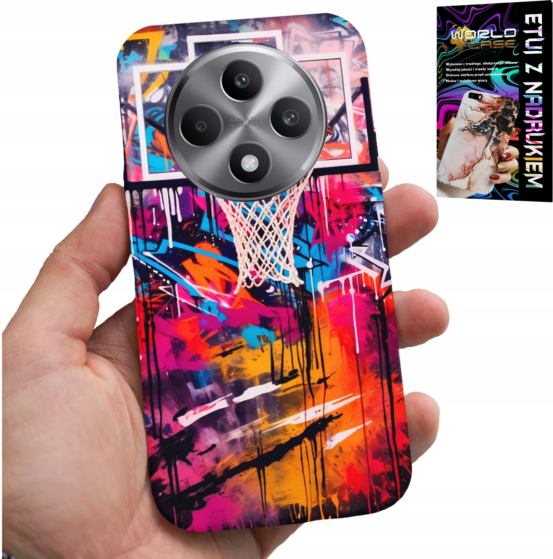 ETUI DO OPPO RENO12 F / 12FS 5G - KOSZYKÓWKA NBA ULICZNE GRAFFITI KOSZ FAN