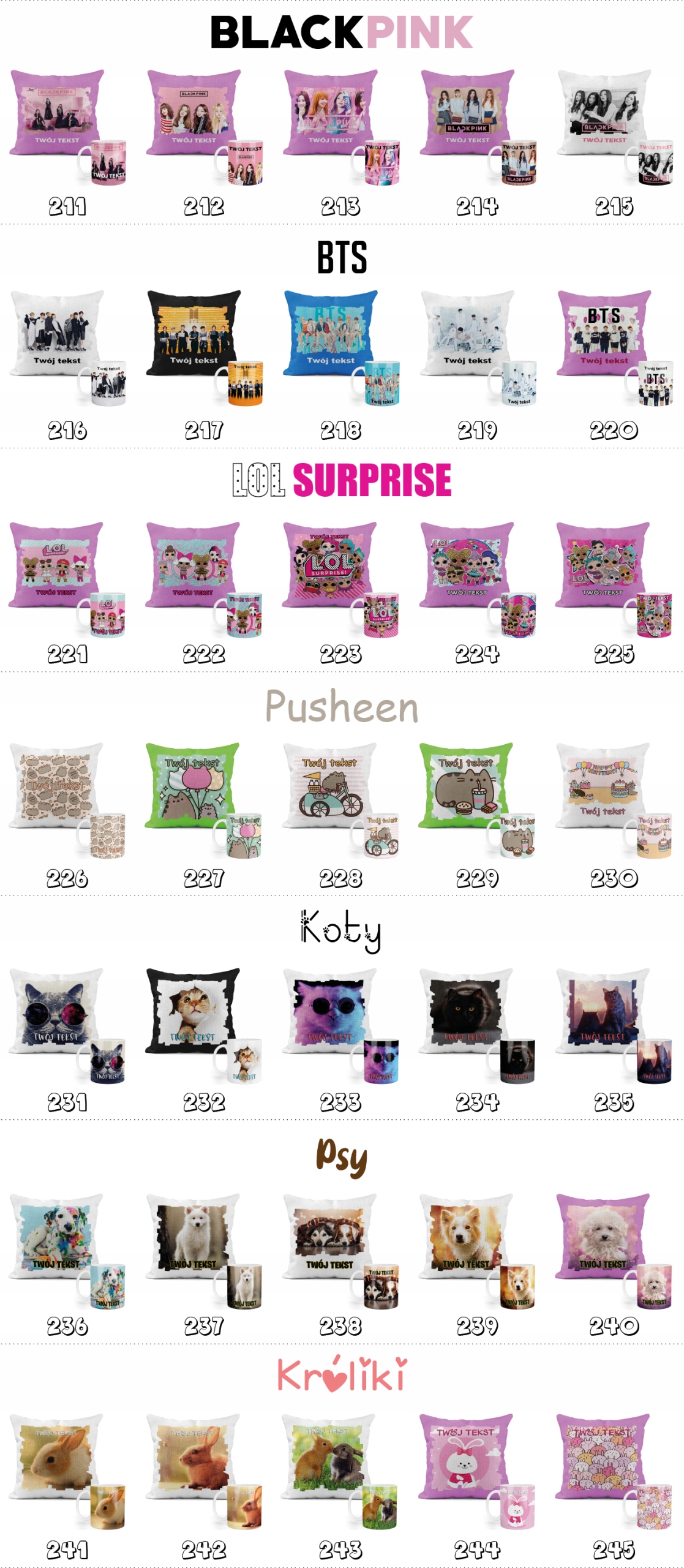 ZESTAW: KUBEK + POSZEWKA - STRAŻAK SAM - PREZENT WIELE WZORÓW + IMIĘ