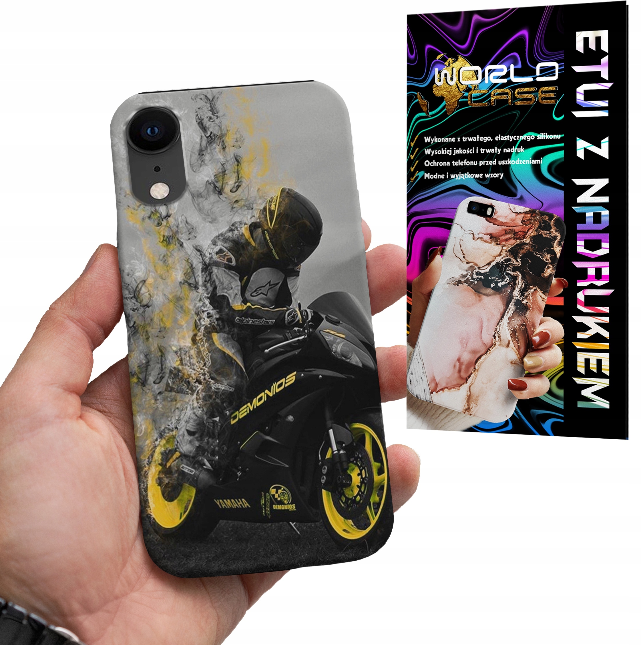 ETUI CASE DO IPHONE XR - MOTOR FAN Motocykle MĘSKIE WZORY PLECKI