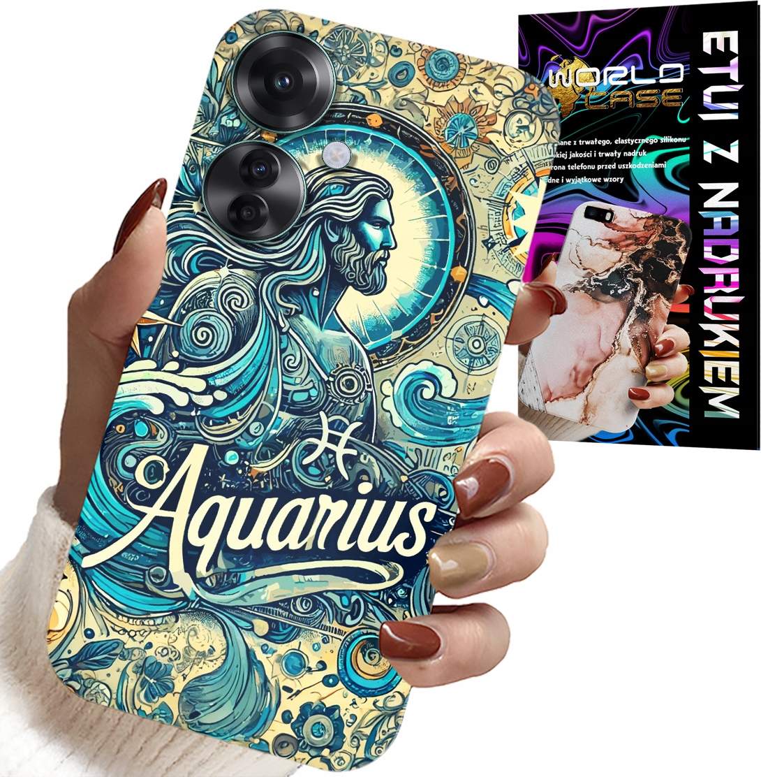 ETUI DO OPPO RENO11 F 5G - ZNAK ZODIAKU, WODNIK, ASTRONOMIA PLECKI