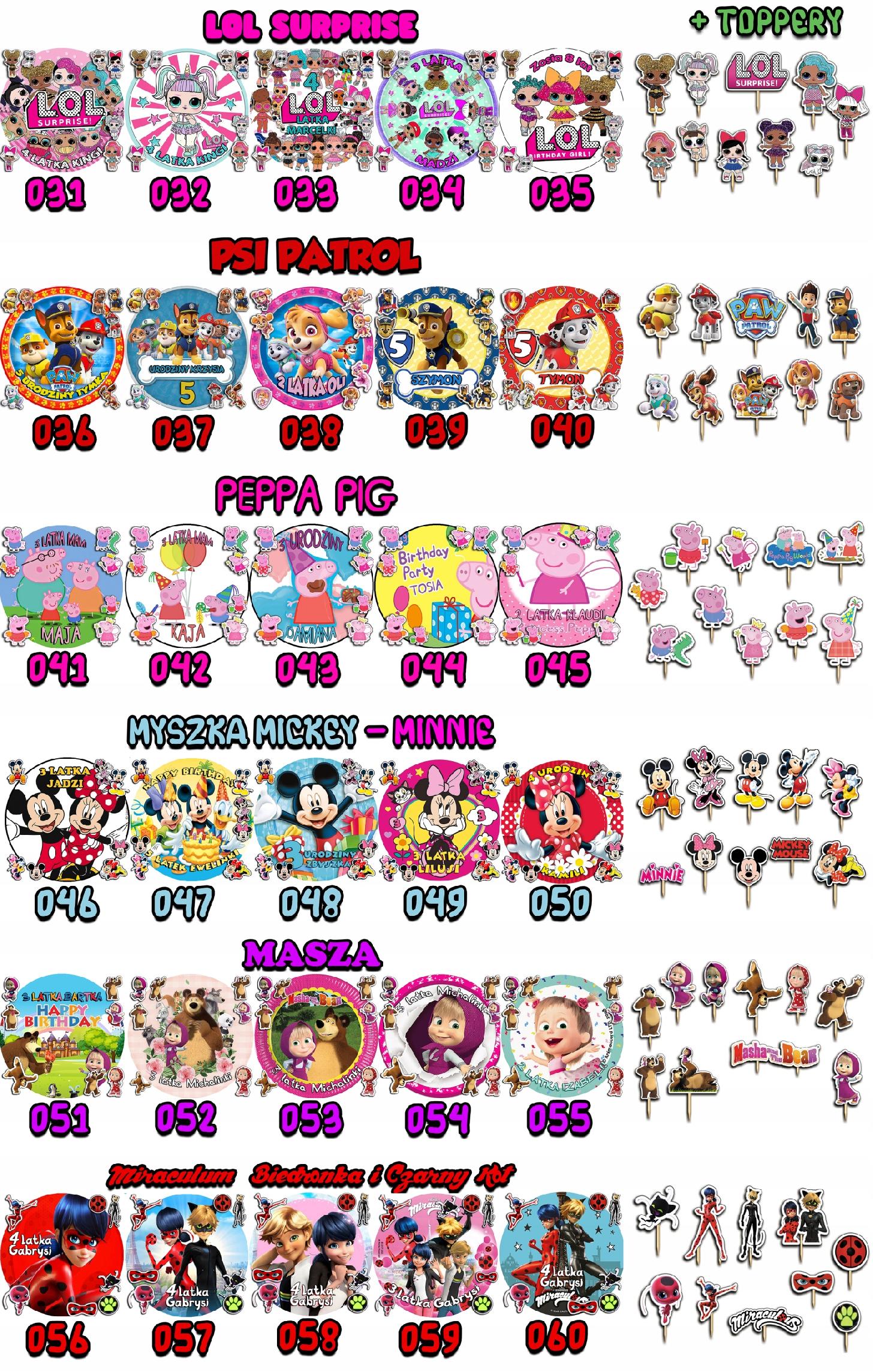 ZESTAW OPŁATEK NA TORT 20CM + TOPPERY PAPIEROWE - SPONGEBOB + IMIĘ 15CM 18