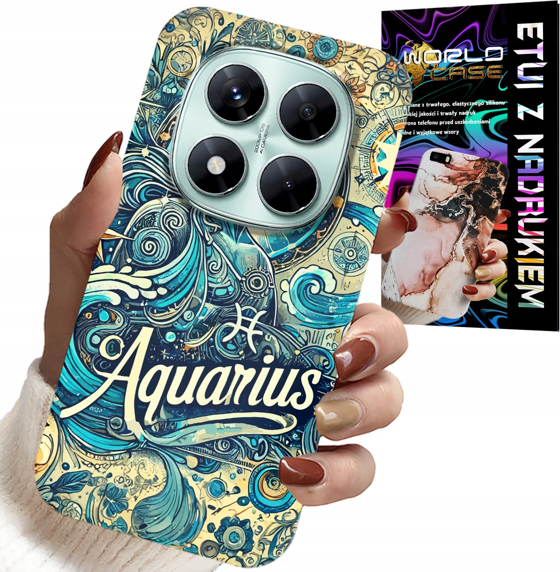 ETUI DO XIAOMI NOTE 14 PRO 5G - ZNAK ZODIAKU, WODNIK, ASTRONOMIA PLECKI