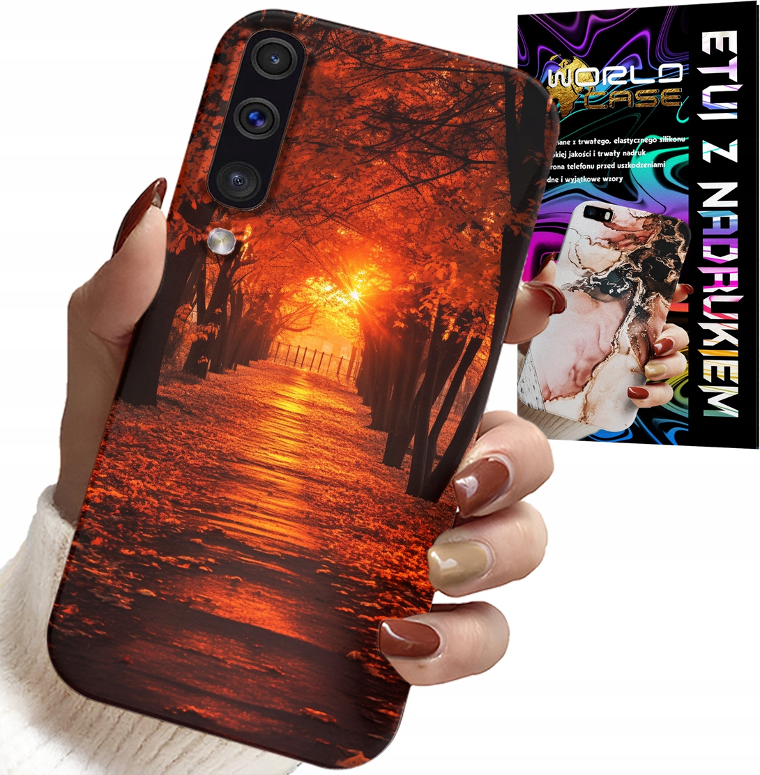 ETUI DO SAMSUNG GALAXY A70 - PARK, JESIEŃ, SPADAJĄCE LIŚCIE, PLECKI