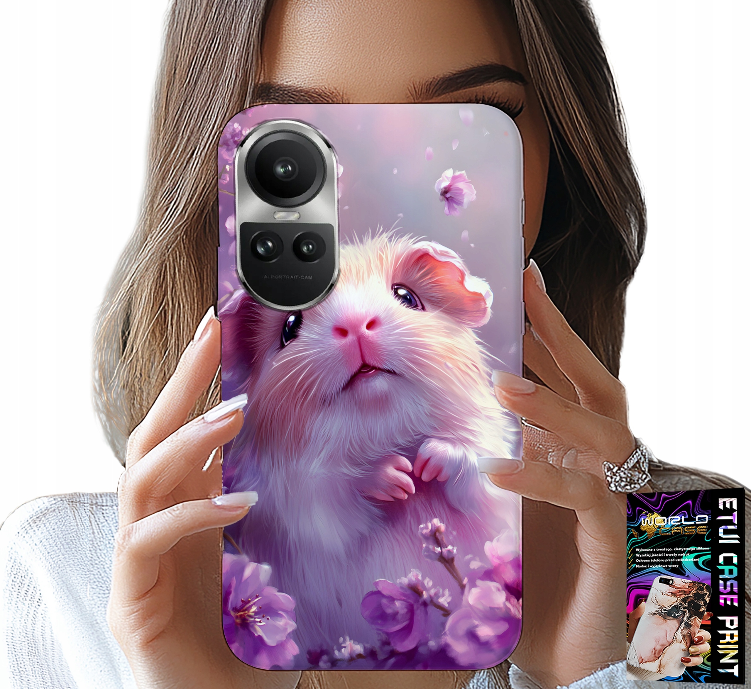 ETUI DO OPPO RENO10 PRO 5G - SŁODKI CHOMIK, GRYZONIE WZORY DLA DZIECI