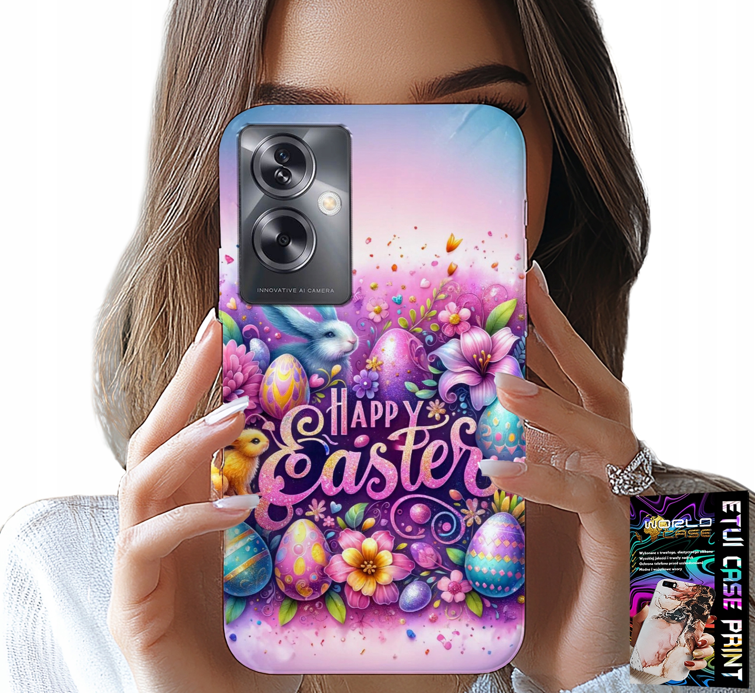 ETUI DO OPPO A79 5G - WESOŁEGO JAJKA, WIELKANOC, PISANKI JAJKA