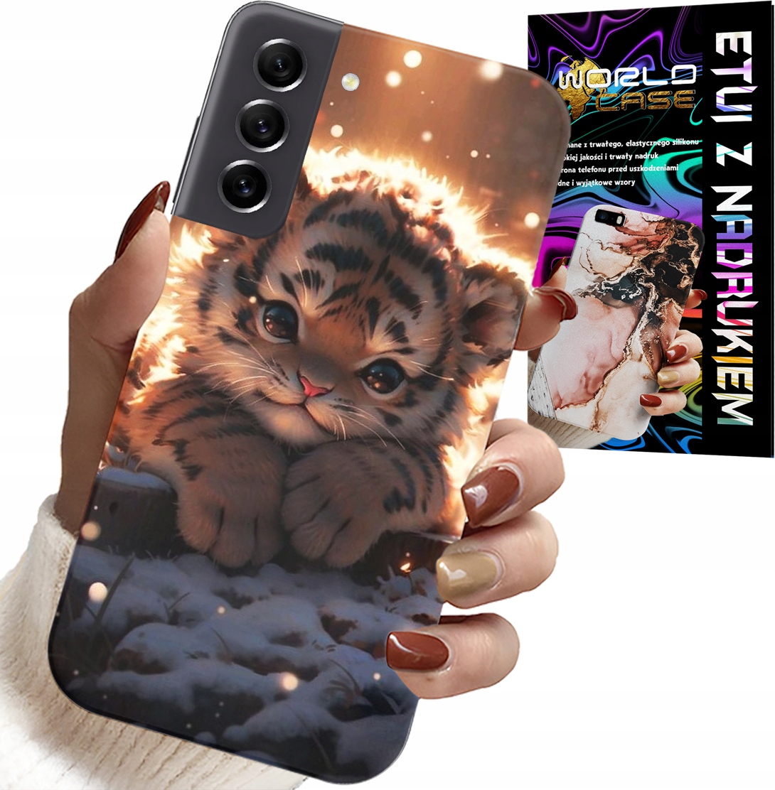 ETUI DO SAMSUNG GALAXY S22 PLUS - Z NADRUKIEM SŁODKI TYGRYSEK OBUDOWA CASE