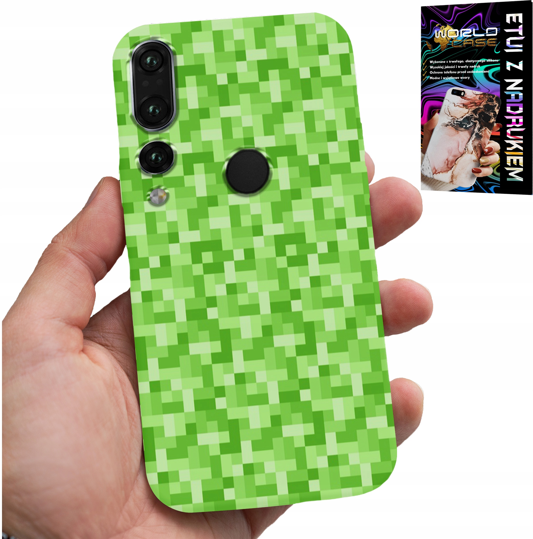 ETUI DO HUAWEI P20 PRO - WZORY Z GIER Z GRY PIKSEL PIKSELE PLECKI