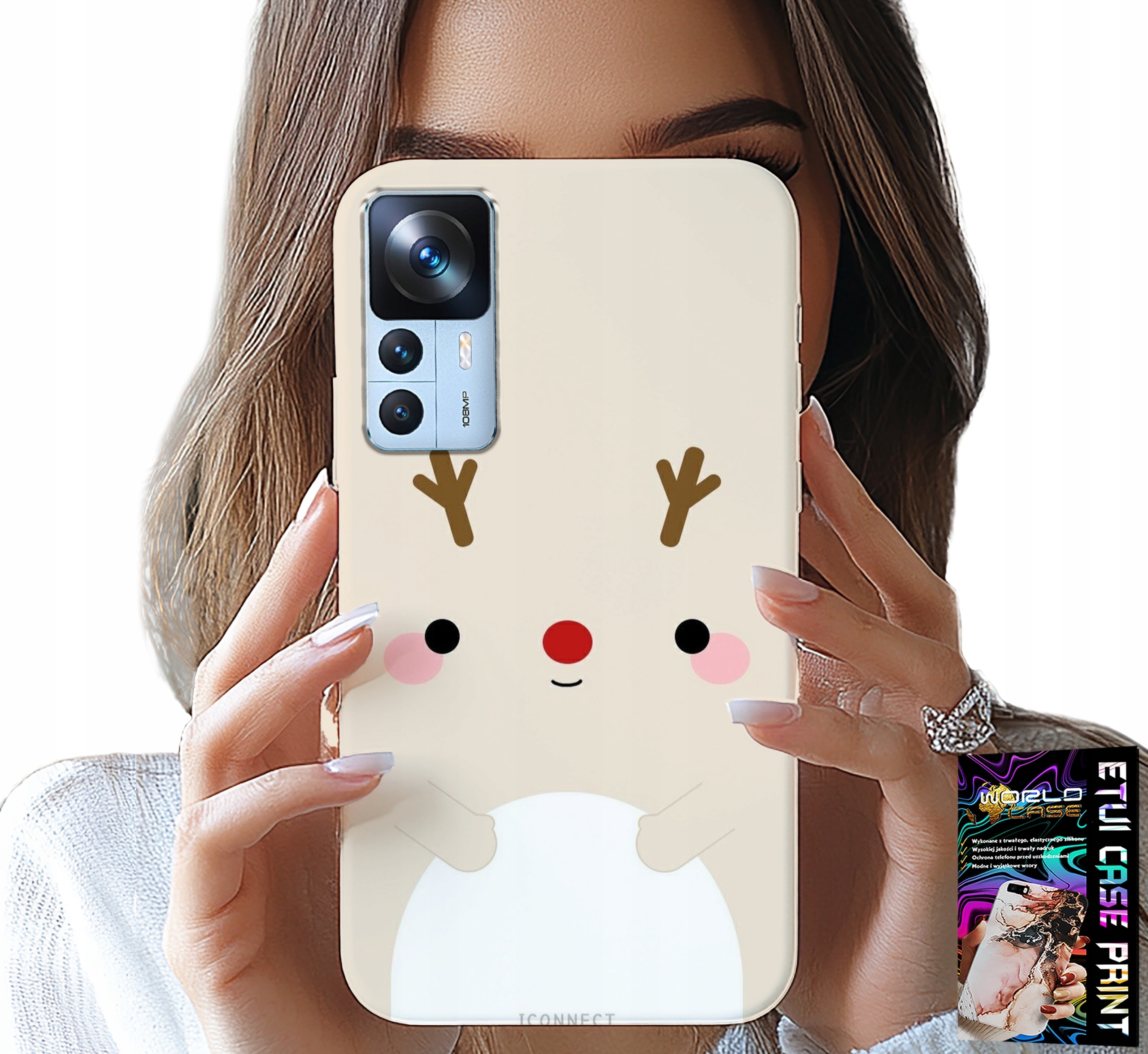 ETUI DO XIAOMI 12T / 12T PRO - RENIFEREK, RENIFER, ŚWIĄTECZNE WZORY