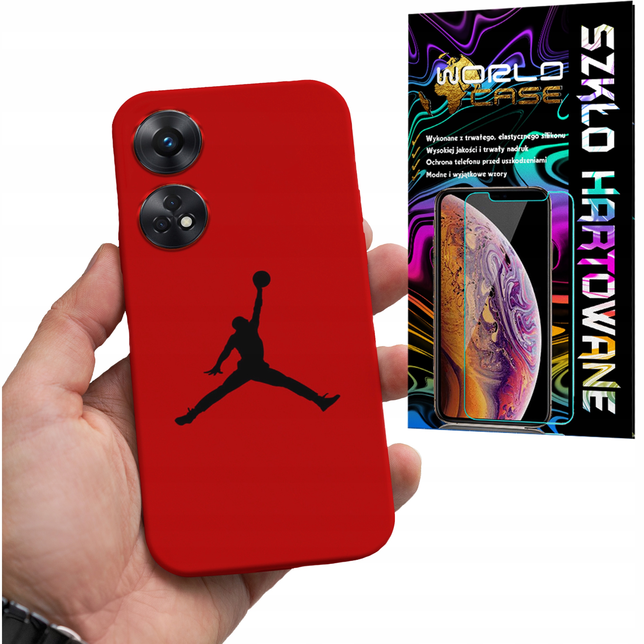 ETUI DO OPPO RENO 8T 4G - KOSZYKÓWKA WZORY DLA FANÓW NBA + SZKŁO