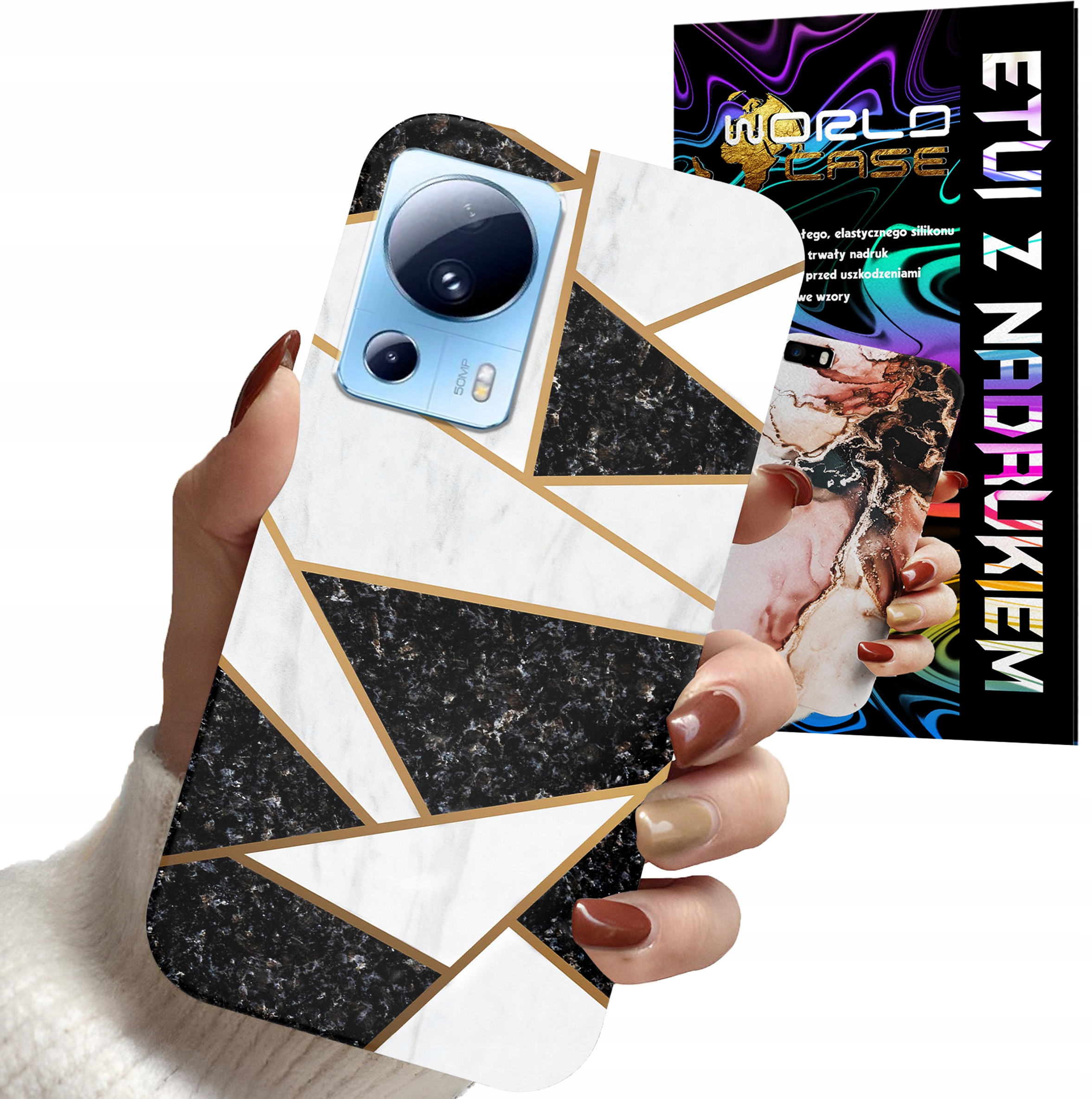 ETUI CASE DO XIAOMI 13 LITE - MARMUREK GEOMETRIA WZORY DLA KOBIET