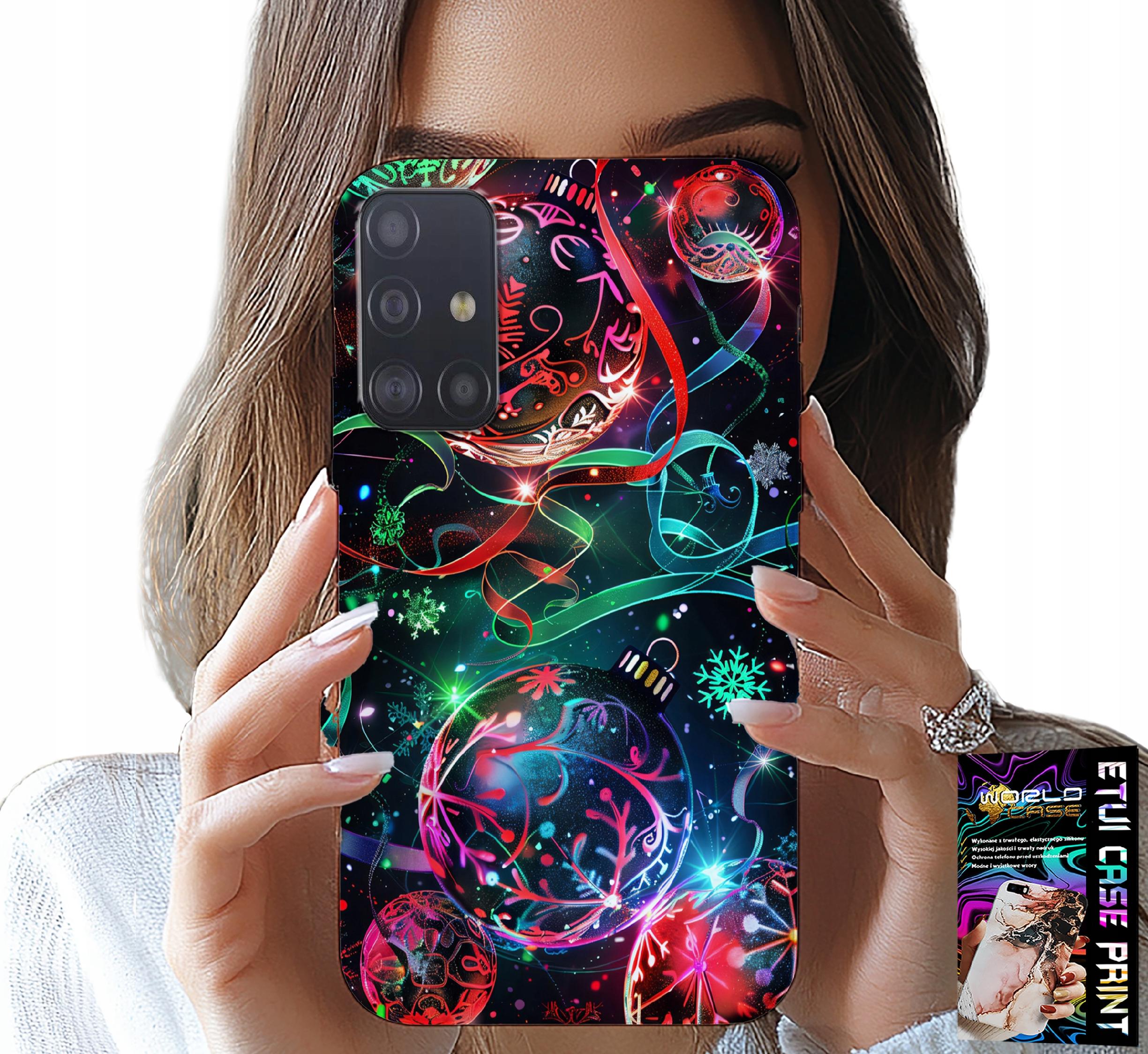 ETUI DO SAMSUNG GALAXY M31S - ŚWIĄTECZNE BOMBKI, CHOINKA, CASE + FOLIA