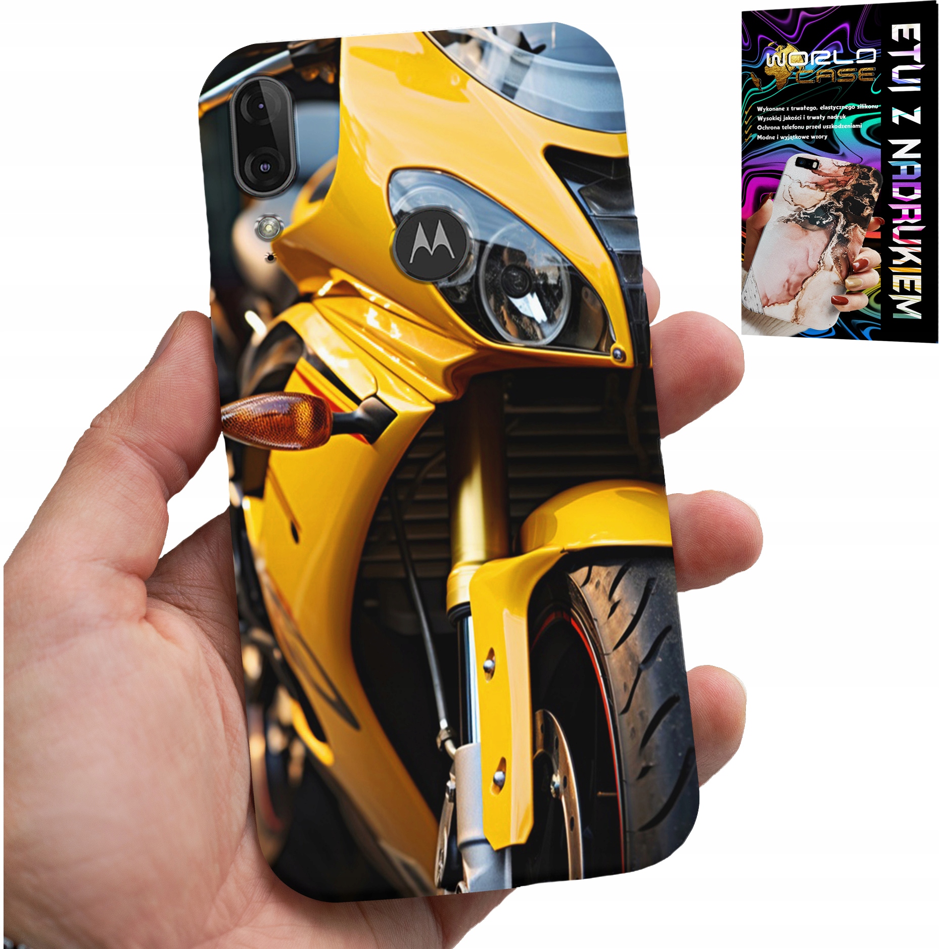 ETUI DO MOTOROLA MOTO E6 PLUS - MOTOR MOTOCYKL FAN OBUDOWA CASE PLECKI