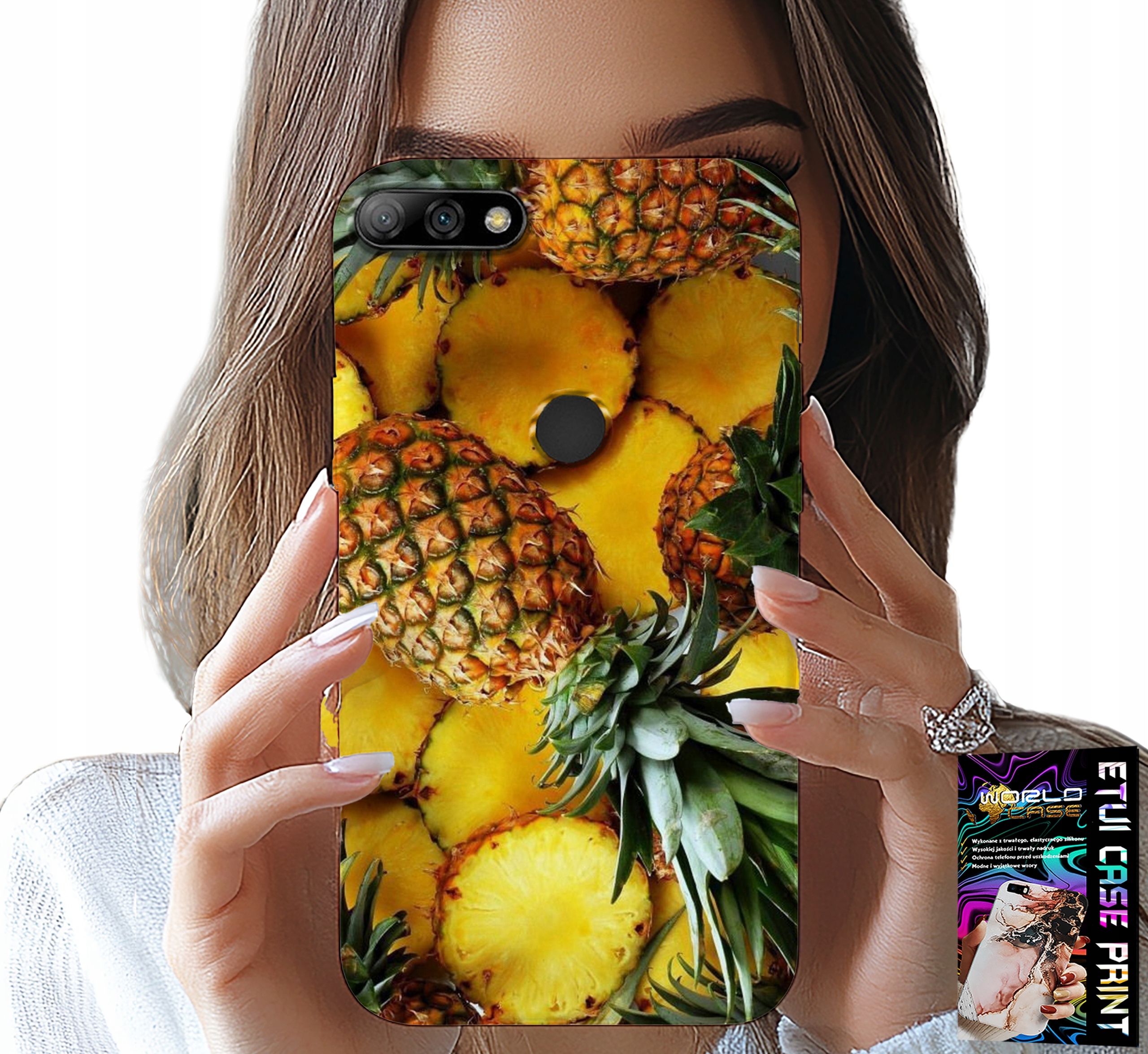 ETUI DO HUAWEI Y7 2018 - ANANAS OWOCOWY CASE OBUDOWA + SZKŁO