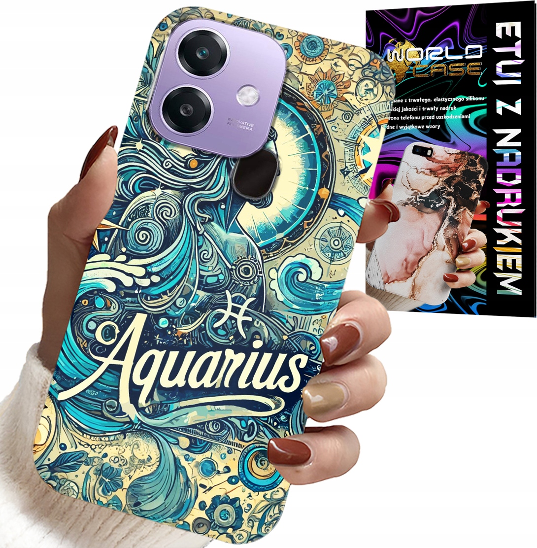 ETUI DO OPPO A40 / A40M - ZNAK ZODIAKU, WODNIK, ASTRONOMIA PLECKI