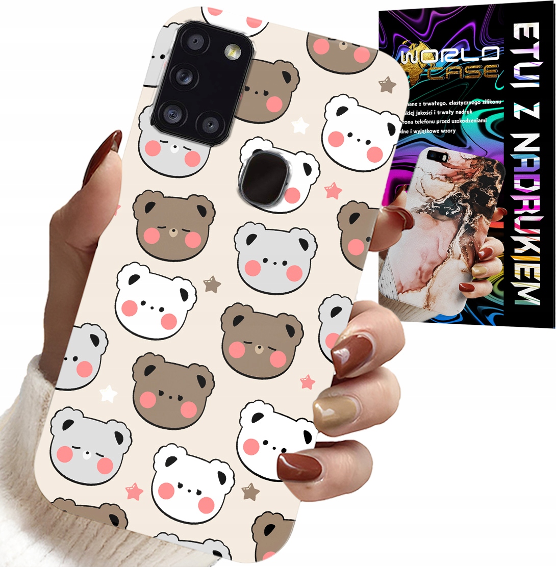 ETUI DO SAMSUNG GALAXY A21s - MIŚ MISIE WZORY DLA NAJMŁODSZYCH + SZKŁO