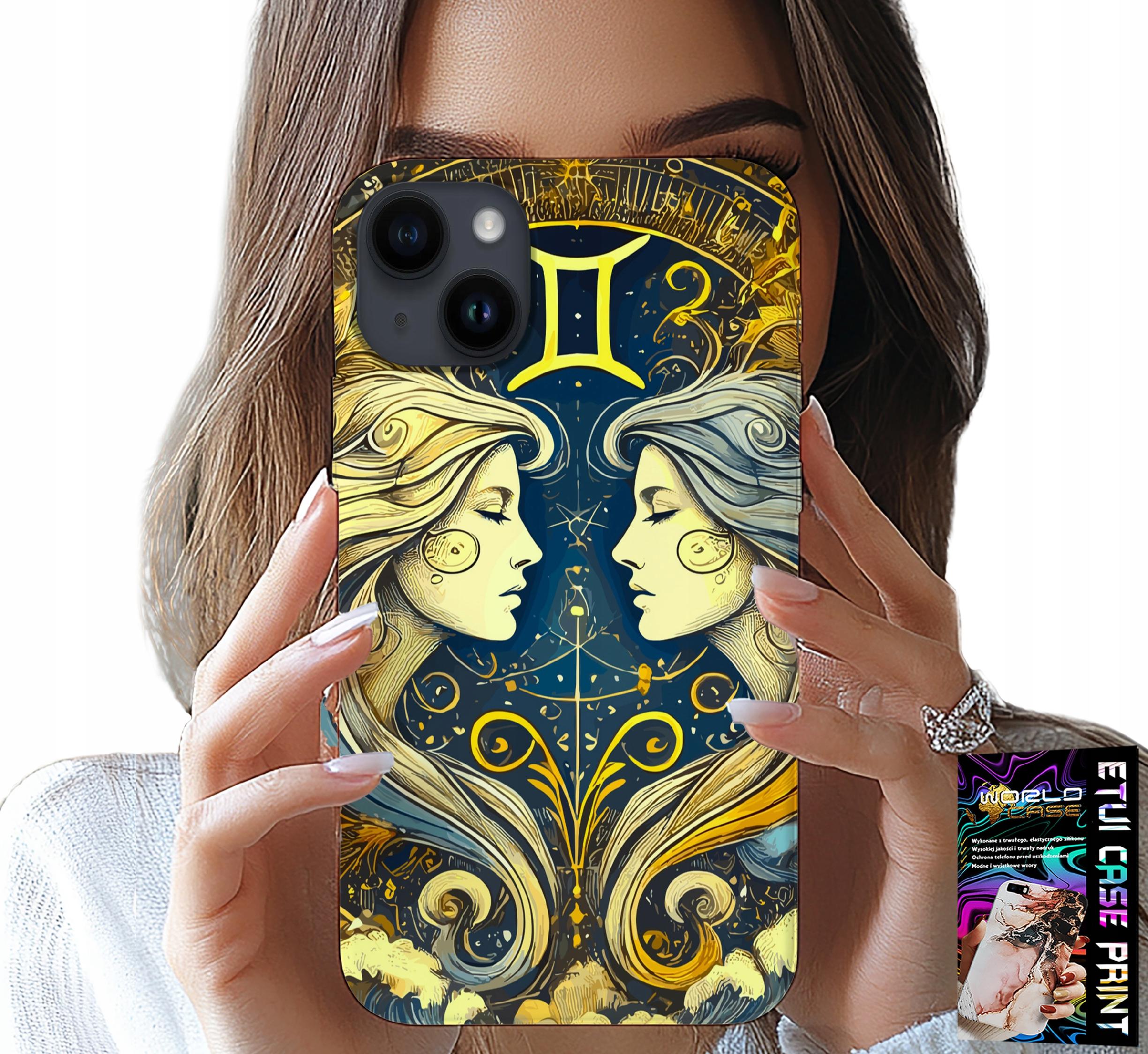ETUI DO IPHONE 14 PLUS - ZNAK ZODIAKU, BLIŹNIĘTA ASTRONOMIA CASE