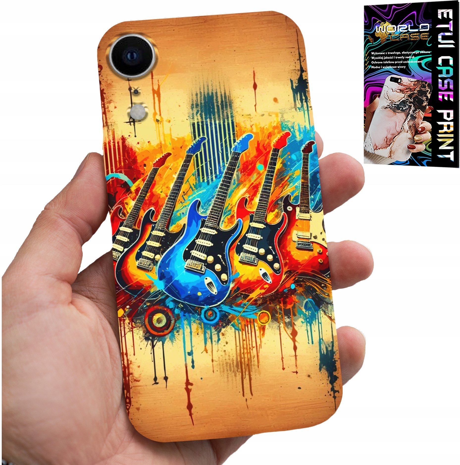 ETUI DO IPHONE XR - GITARA ELEKTRYCZNA, ROCK AND ROLL, METAL