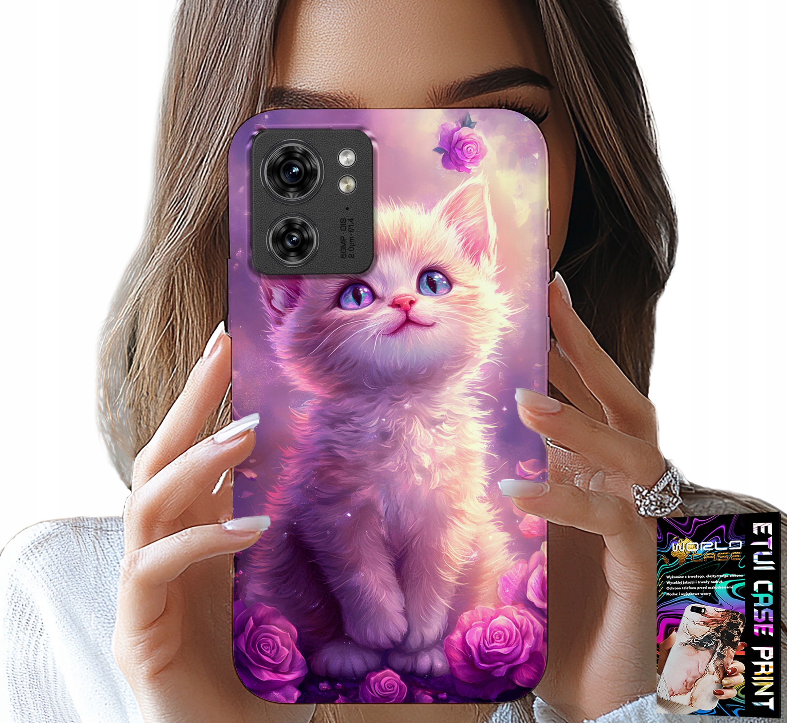 ETUI DO MOTOROLA EDGE 40 - SŁODKI KOTEK, KOT, WZORY ZE ZWIERZĘTAMI