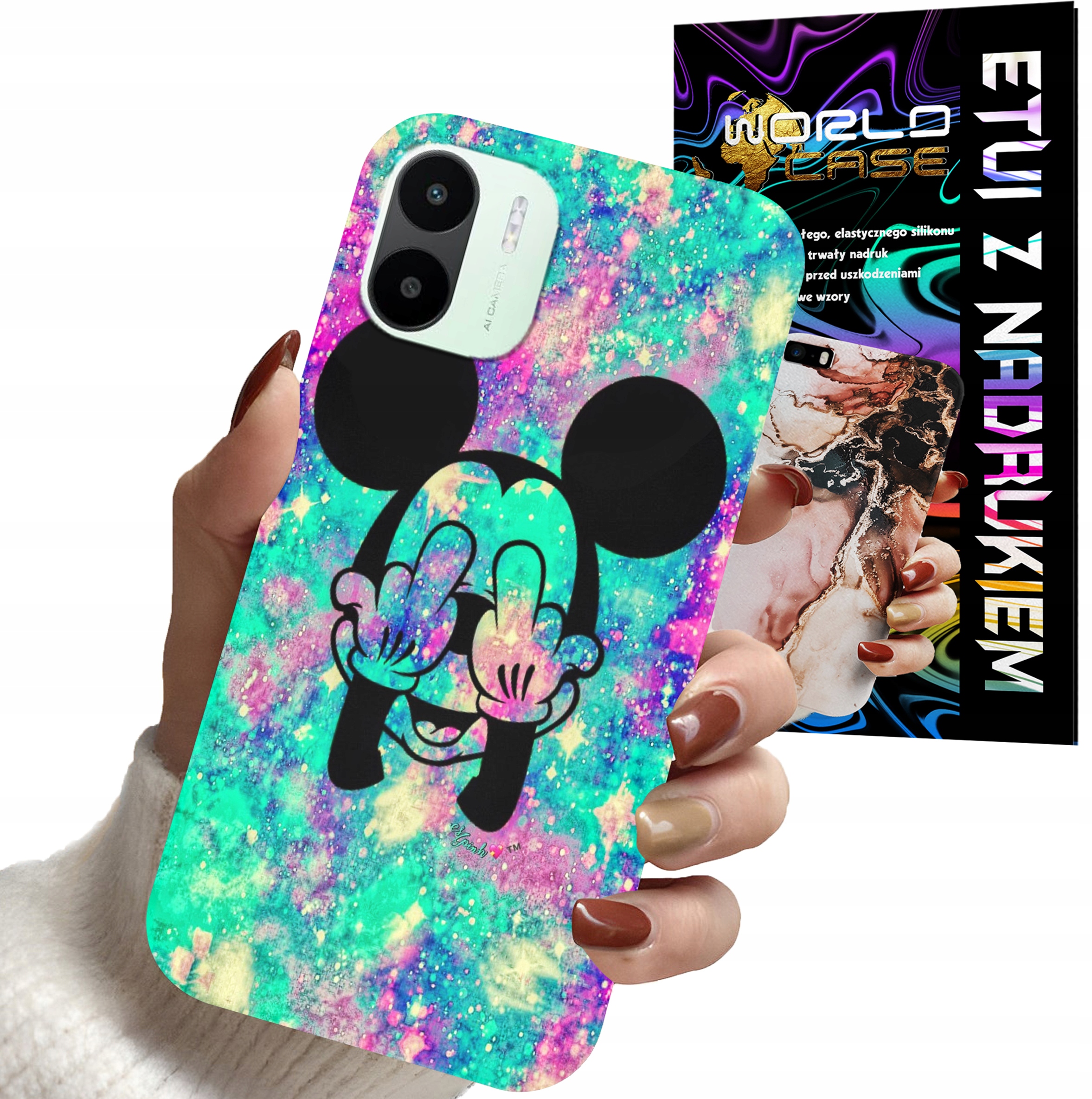 ETUI CASE DO XIAOMI REDMI A1 - MYSZKA MINNIE DAMSKIE WZORY PLECKI
