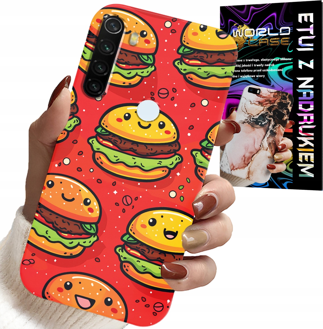 ETUI DO XIAOMI NOTE 8T - SŁODKIE UŚMIECHNIĘTE BURGERY POKROWIEC