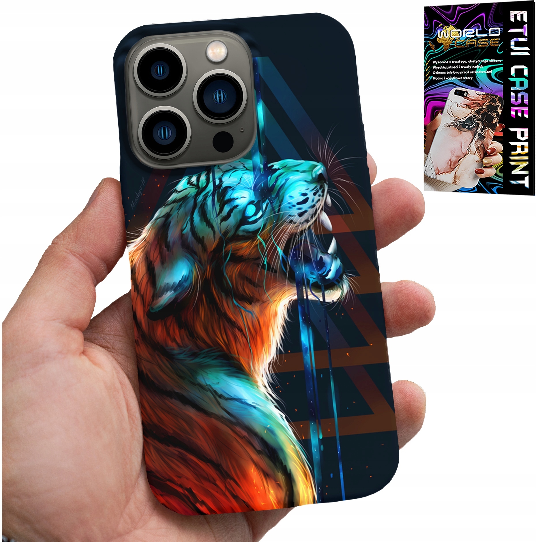 ETUI DO IPHONE 16 PRO - TYGRYS MĘSKIE WZORY NA OBUDOWĘ, CASE