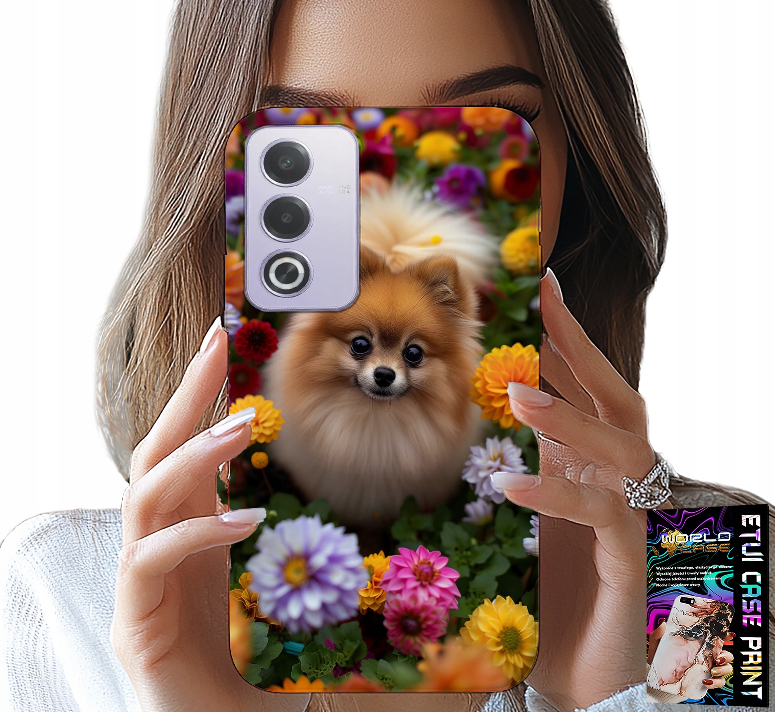 ETUI DO OPPO A80 5G - SŁODKI PIESEK, POMERANIAN CASE + FOLIA