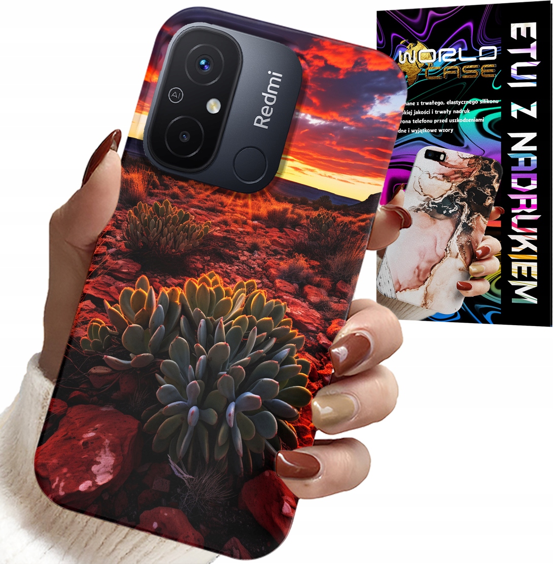 ETUI DO XIAOMI REDMI 12C - MEKSYKAŃSKA PUSTYNIA WIDOKI CASE + SZKŁO