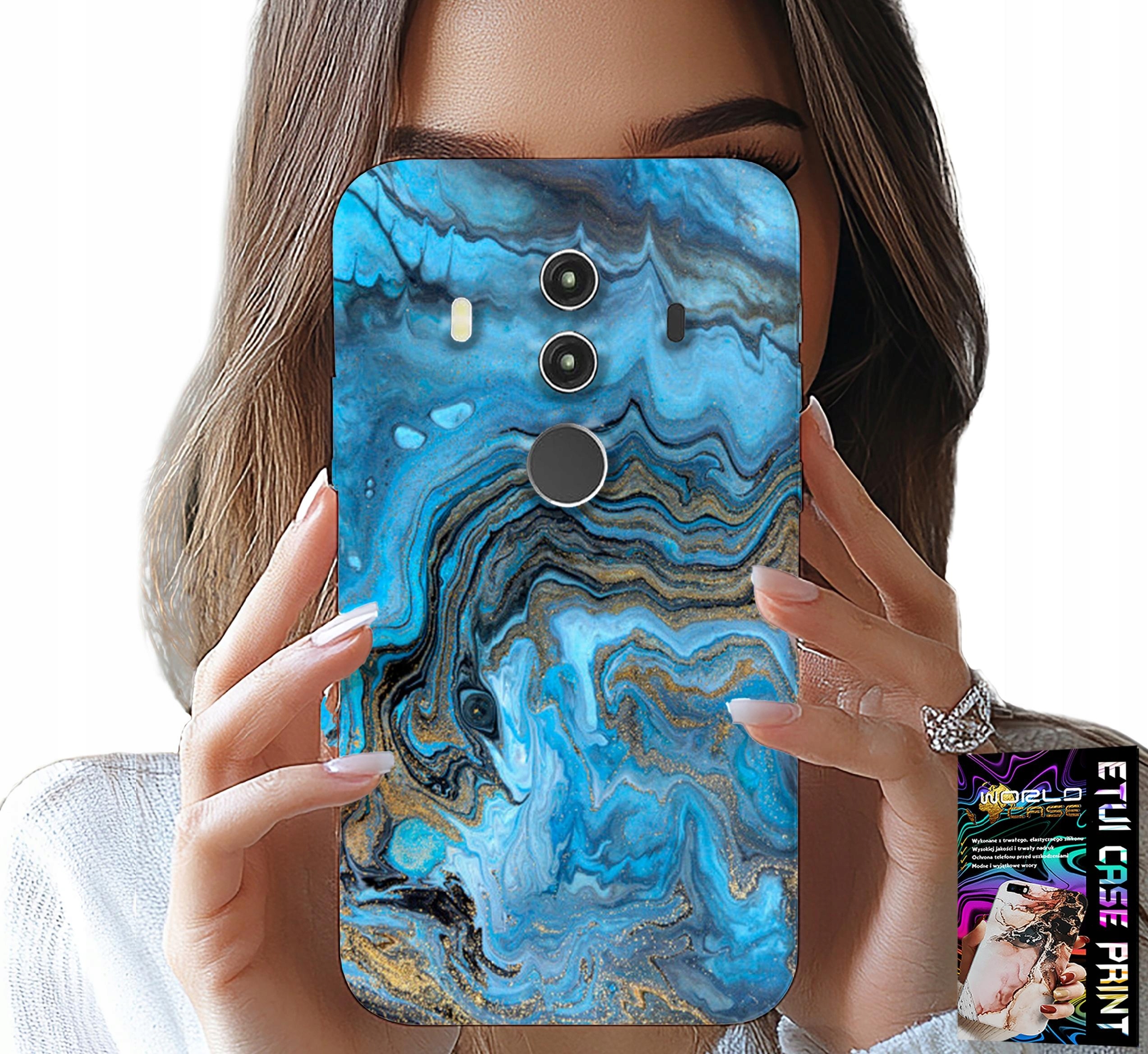 ETUI DO HUAWEI MATE 10 PRO - MARMURKOWE WZORY OBUDOWA CASE + FOLIA