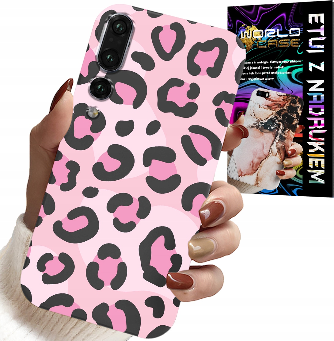 ETUI DO HUAWEI P20 PLUS - RÓŻOWA PANTERKA PANTERA KOBIECE WZORY
