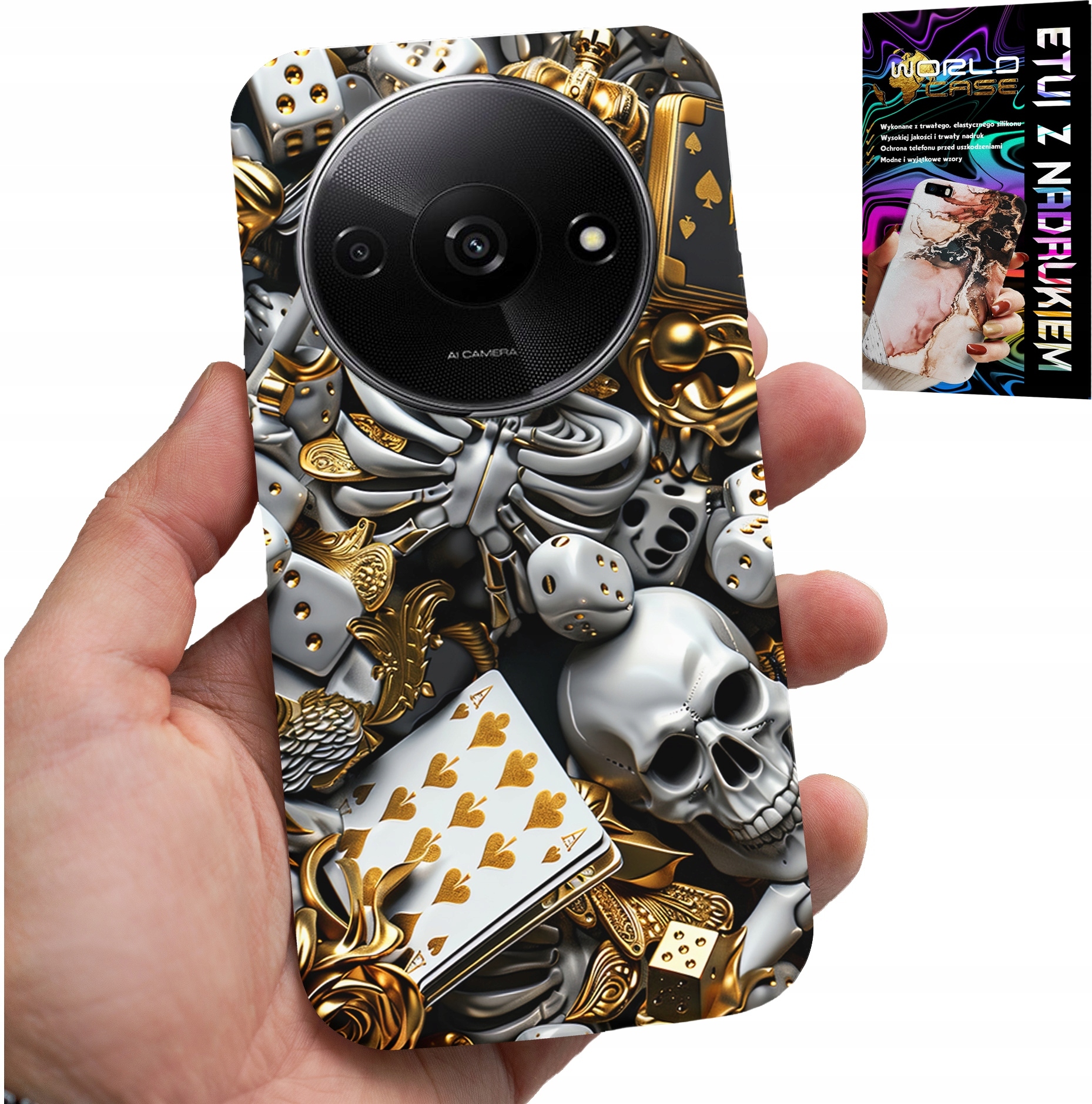 ETUI DO XIAOMI REDMI A3 - KRÓL POKER KOŚCI AS WZORY DLA MĘŻCZYZN