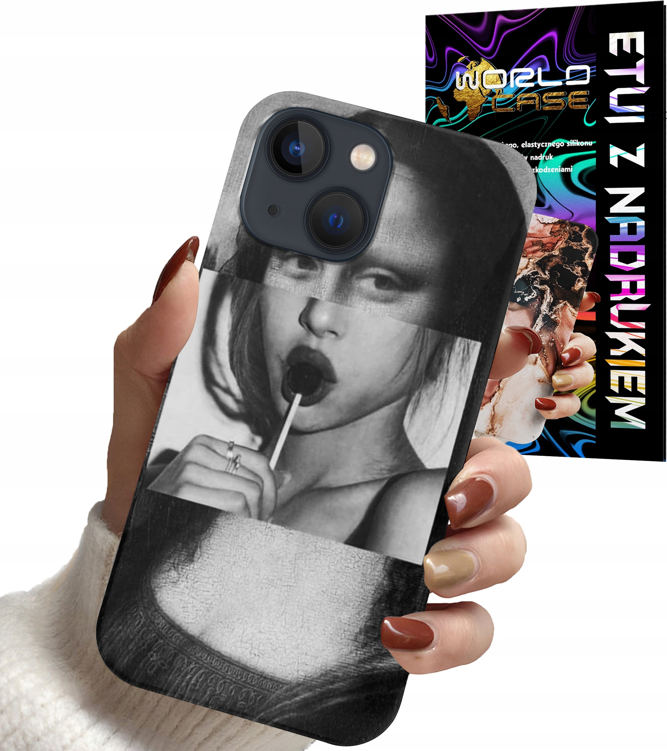 ETUI CASE DO IPHONE 14 PLUS - MONA LISA WZORY DLA KOBIET PLECKI OBUDOWA
