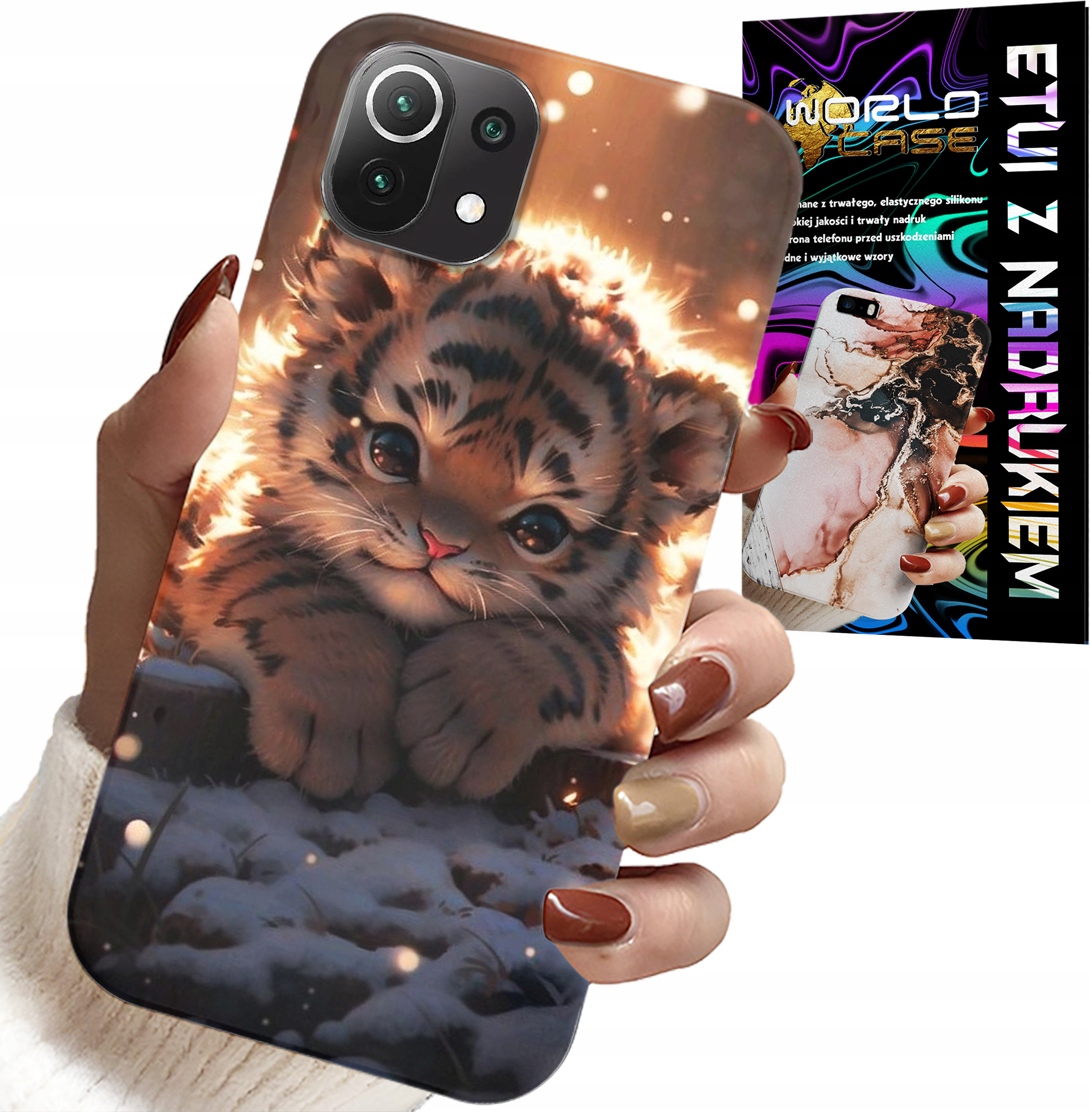 ETUI DO XIAOMI MI 11 LITE - Z NADRUKIEM SŁODKI TYGRYSEK OBUDOWA CASE